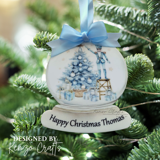 Personalised Christmas Tree Bauble – Nutcracker & Sugar Plum Fairy Keepsake