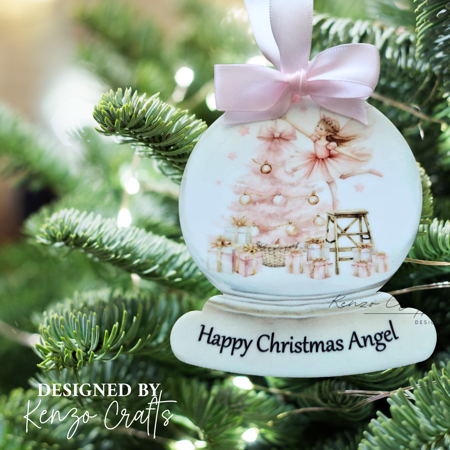 Personalised Christmas Tree Bauble – Nutcracker & Sugar Plum Fairy Keepsake