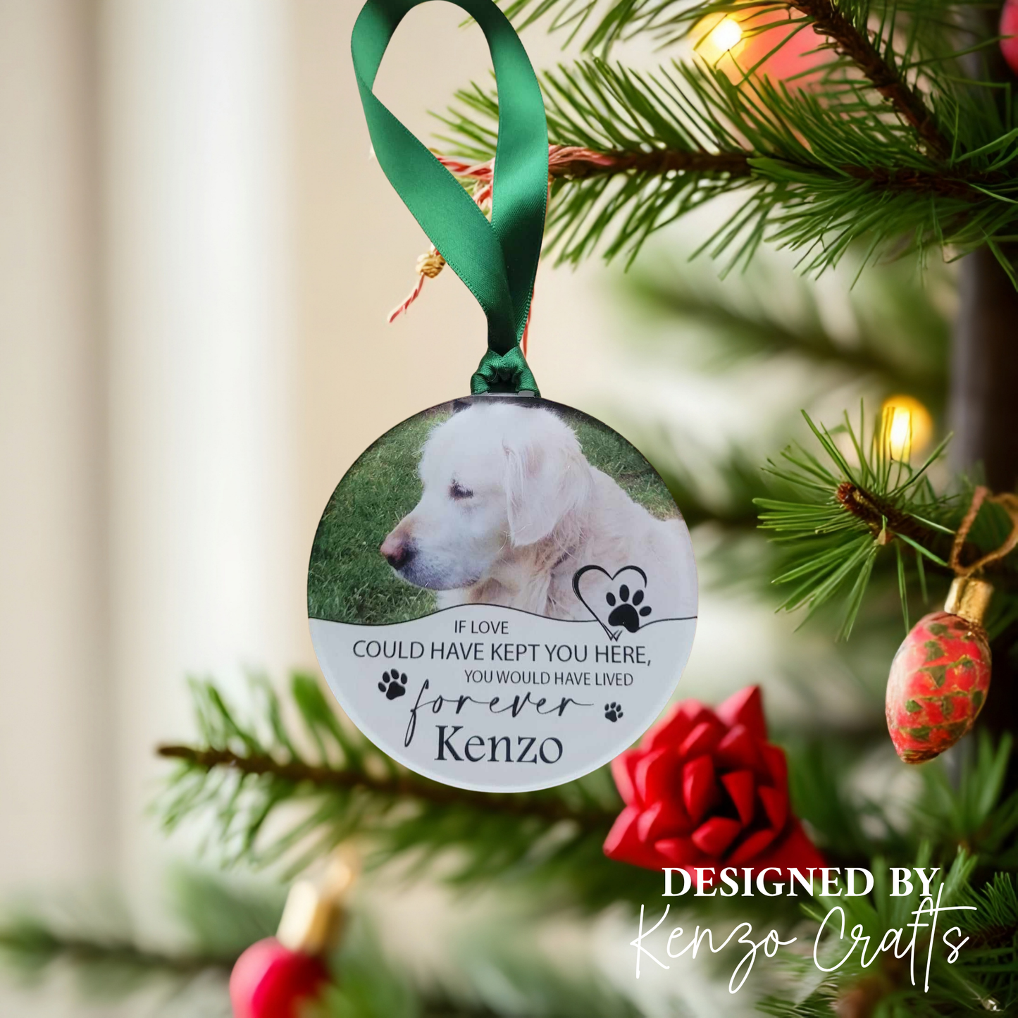 Personalised Pet Memorial Bauble | Christmas Photo Keepsake