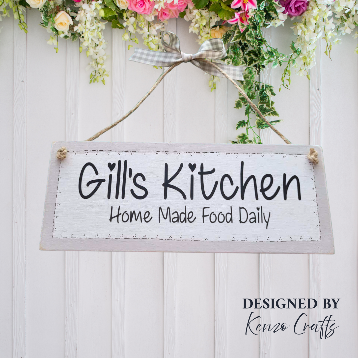 Handcrafted Personalised Kitchen Wooden Plaque