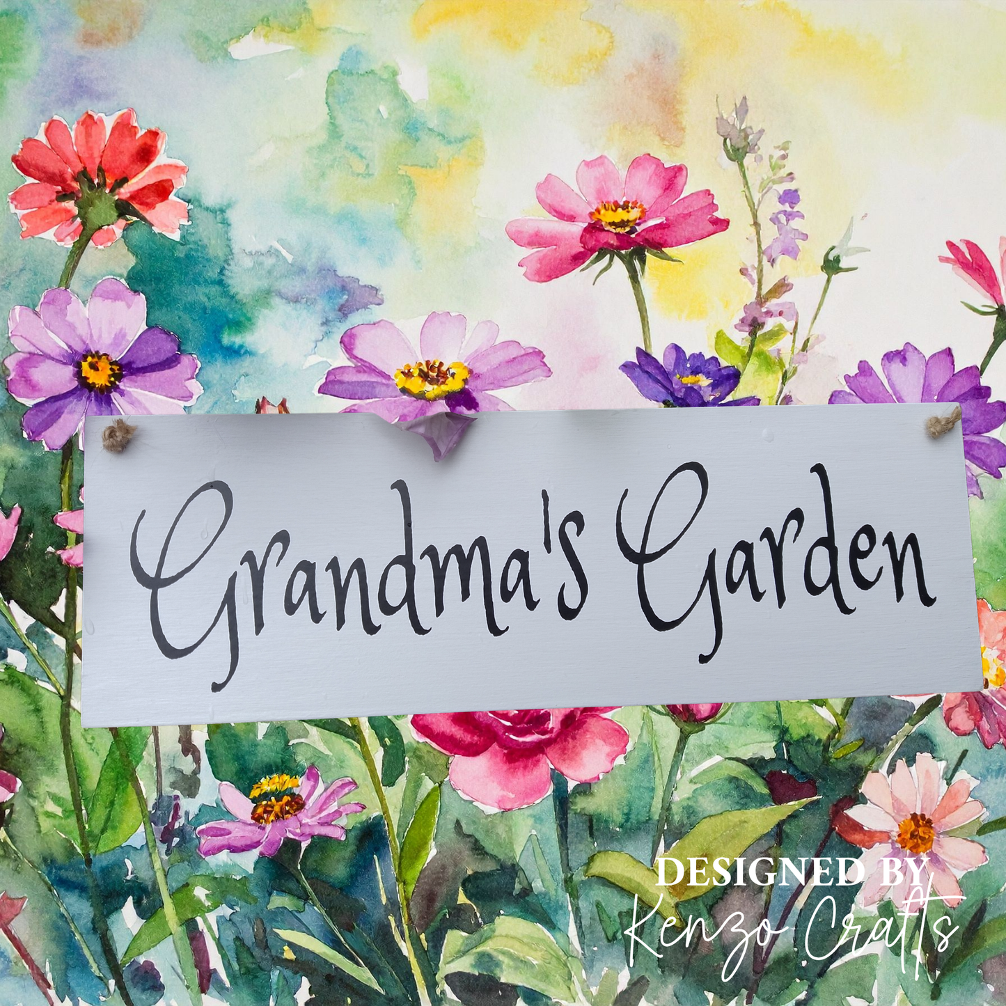 Personalised Wooden Handmade Garden Plaque