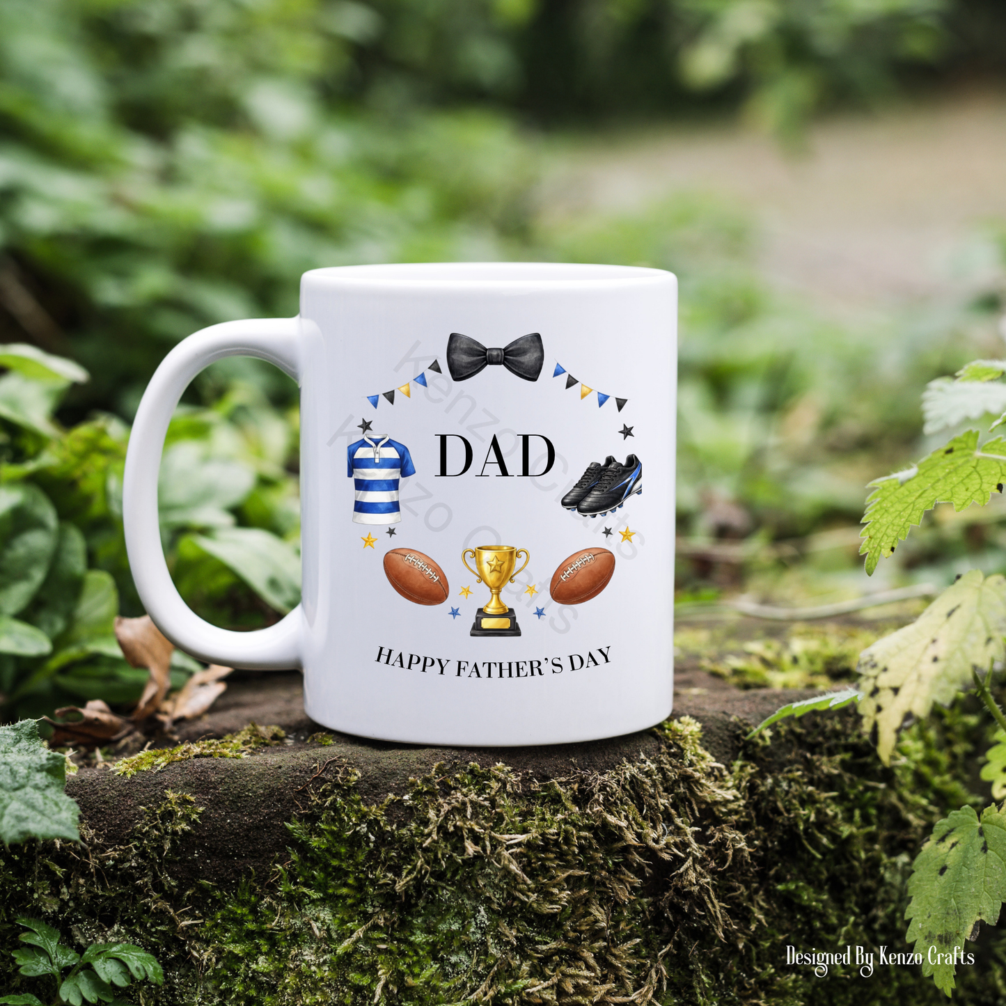 Personalised Rugby Dad Mug | Father's Day Gift for Rugby Lovers