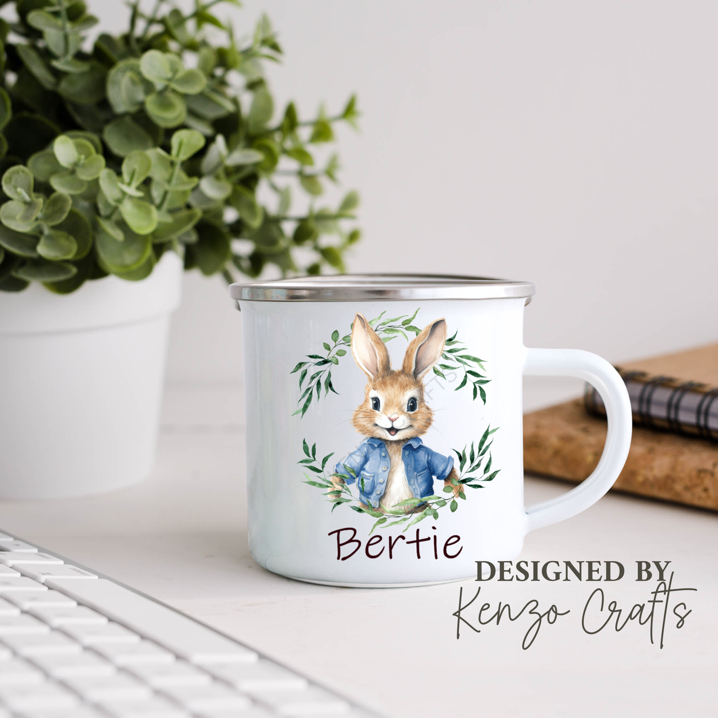 Personalised Enamel Easter Cup for Kids