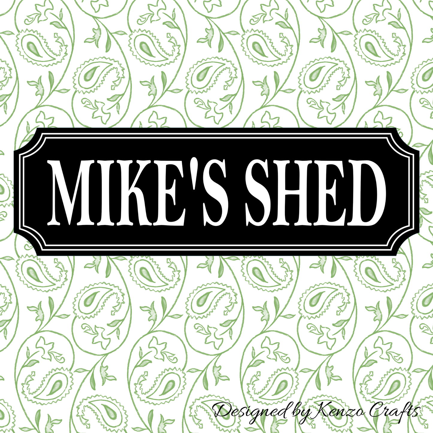 Large Personalised Black Acrylic Garage Shed Sign