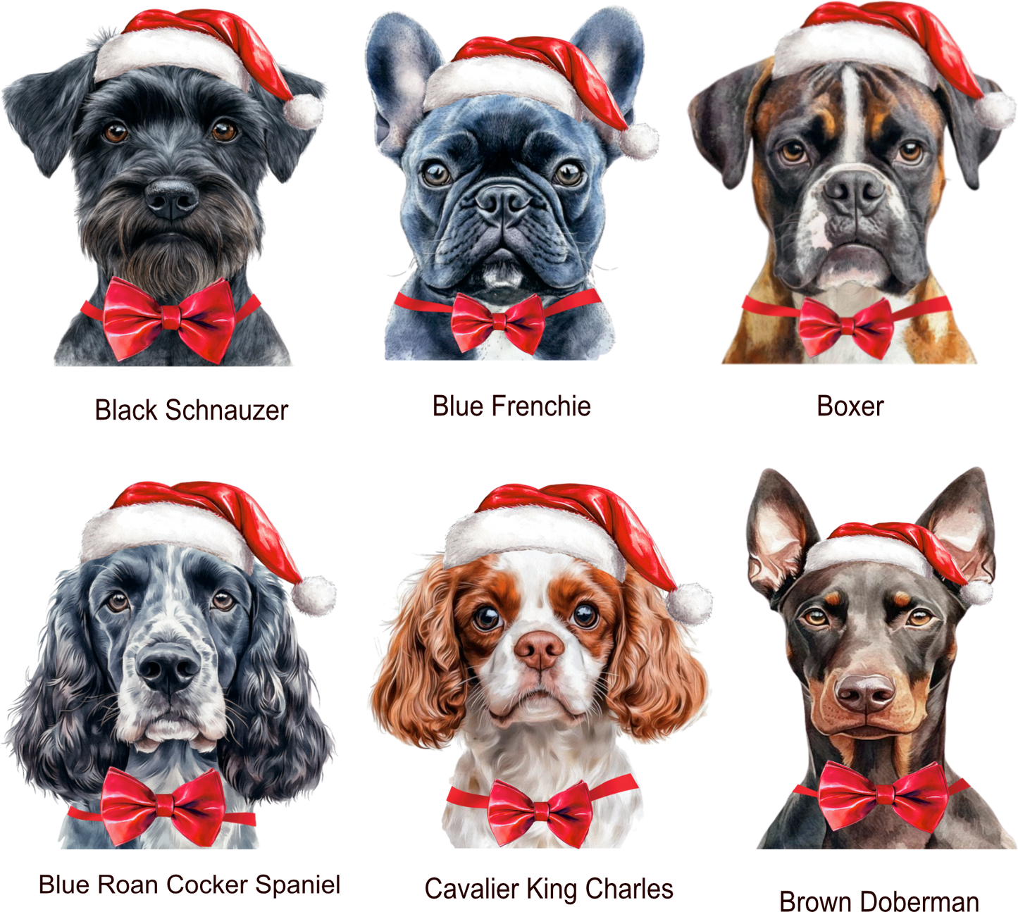 Personalised Dog Breed Santa Please Stop Here Acrylic Window Sign