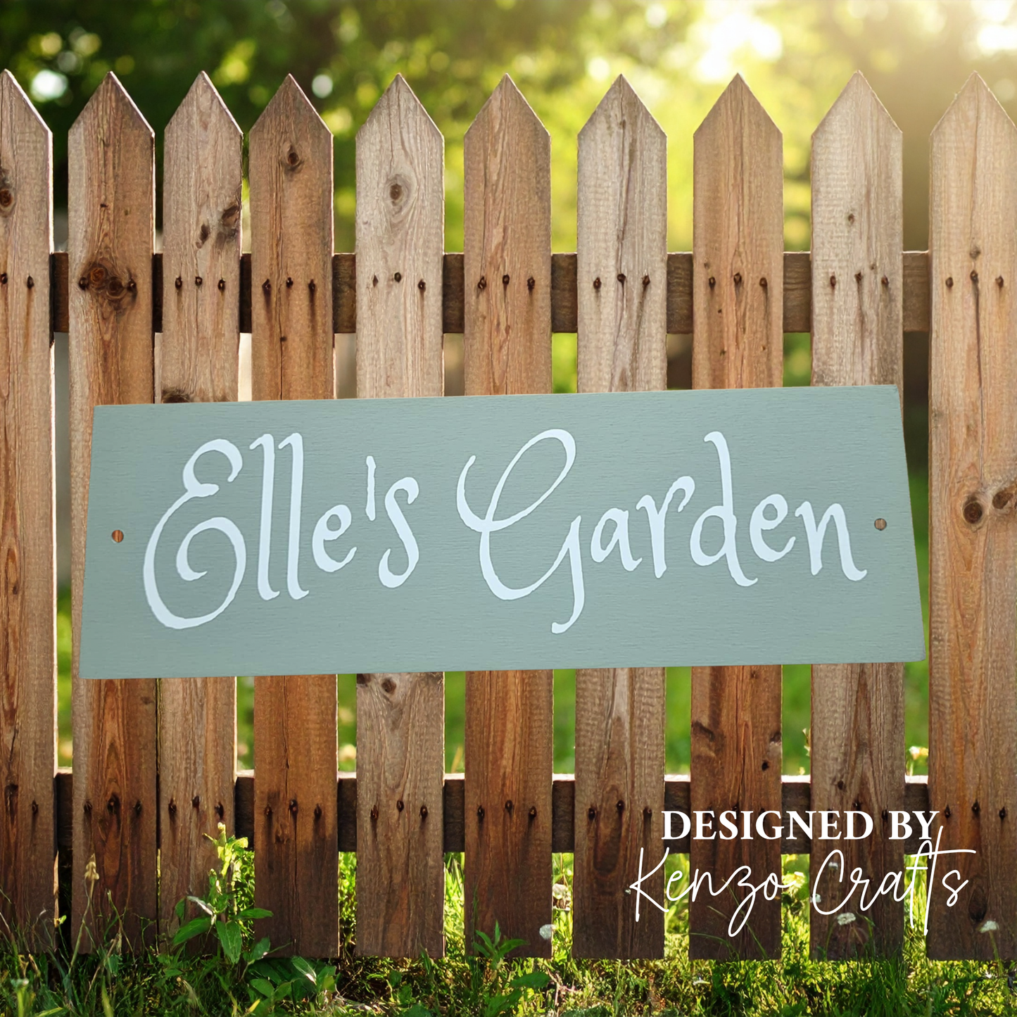 Personalised Wooden Handmade Garden Plaque