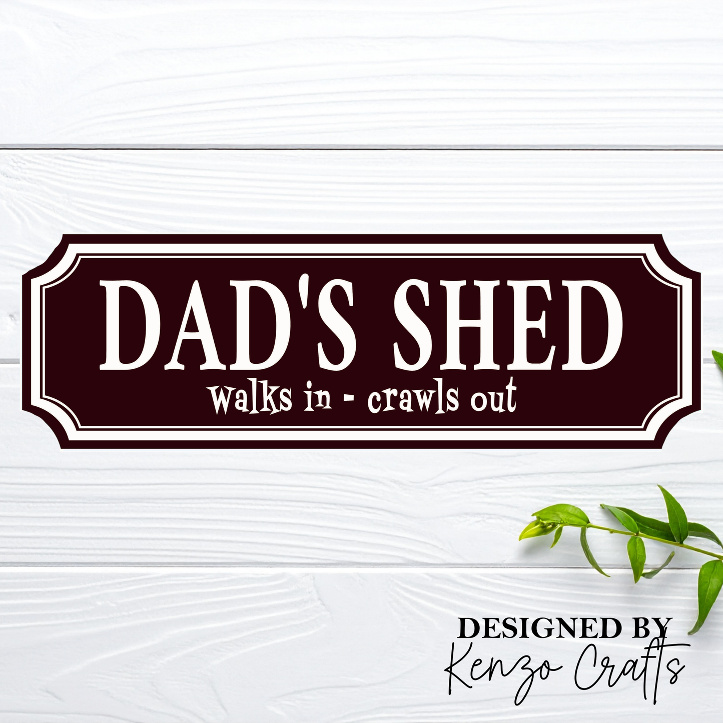 Large Personalised Black Acrylic Dad's Shed Sign