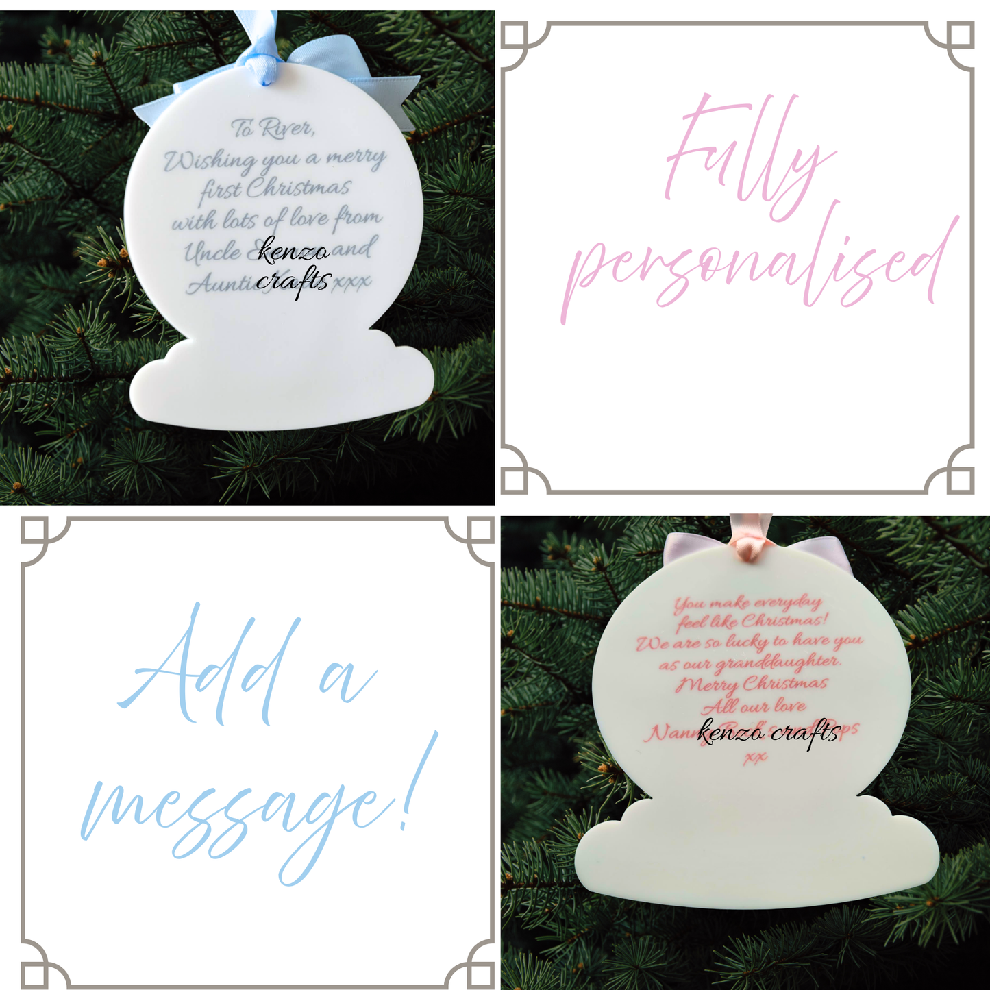 Personalised Baby's 1st Christmas Peter Rabbit Ornament