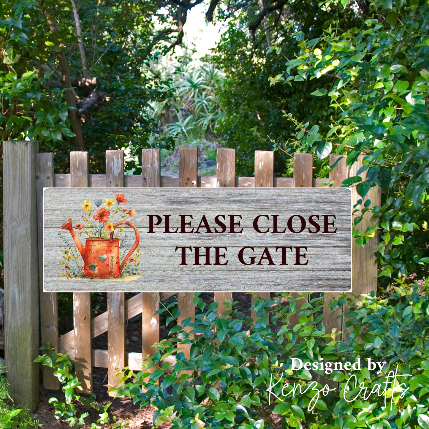 Custom Acrylic 'Please Close The Gate' Sign