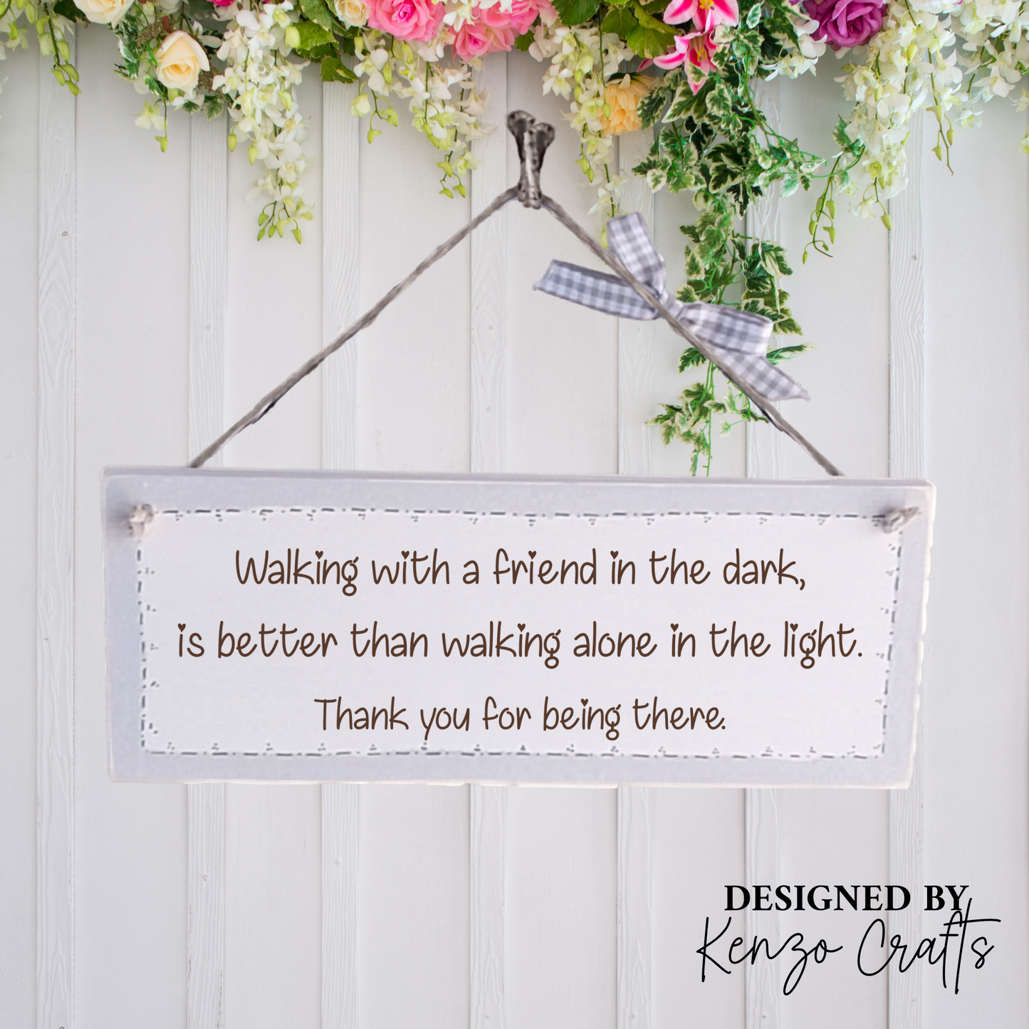 Personalised Wooden Wall Hanging Plaque with Your Own Wording