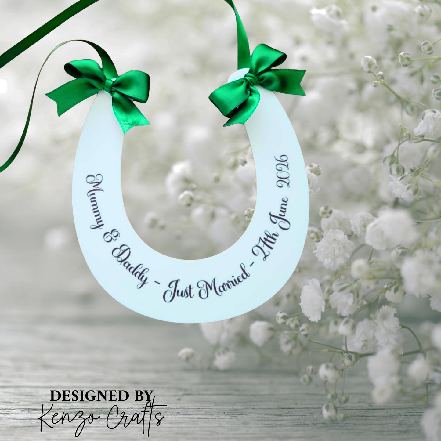 Personalised Wedding Horseshoe Keepsake | Lucky Bride & Groom Gift