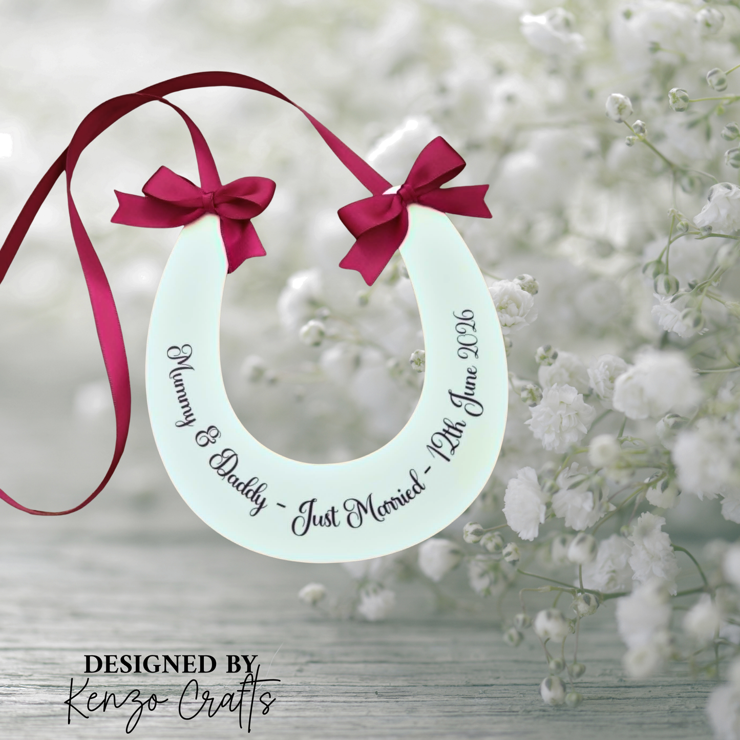 Personalised Wedding Horseshoe Keepsake | Lucky Bride & Groom Gift