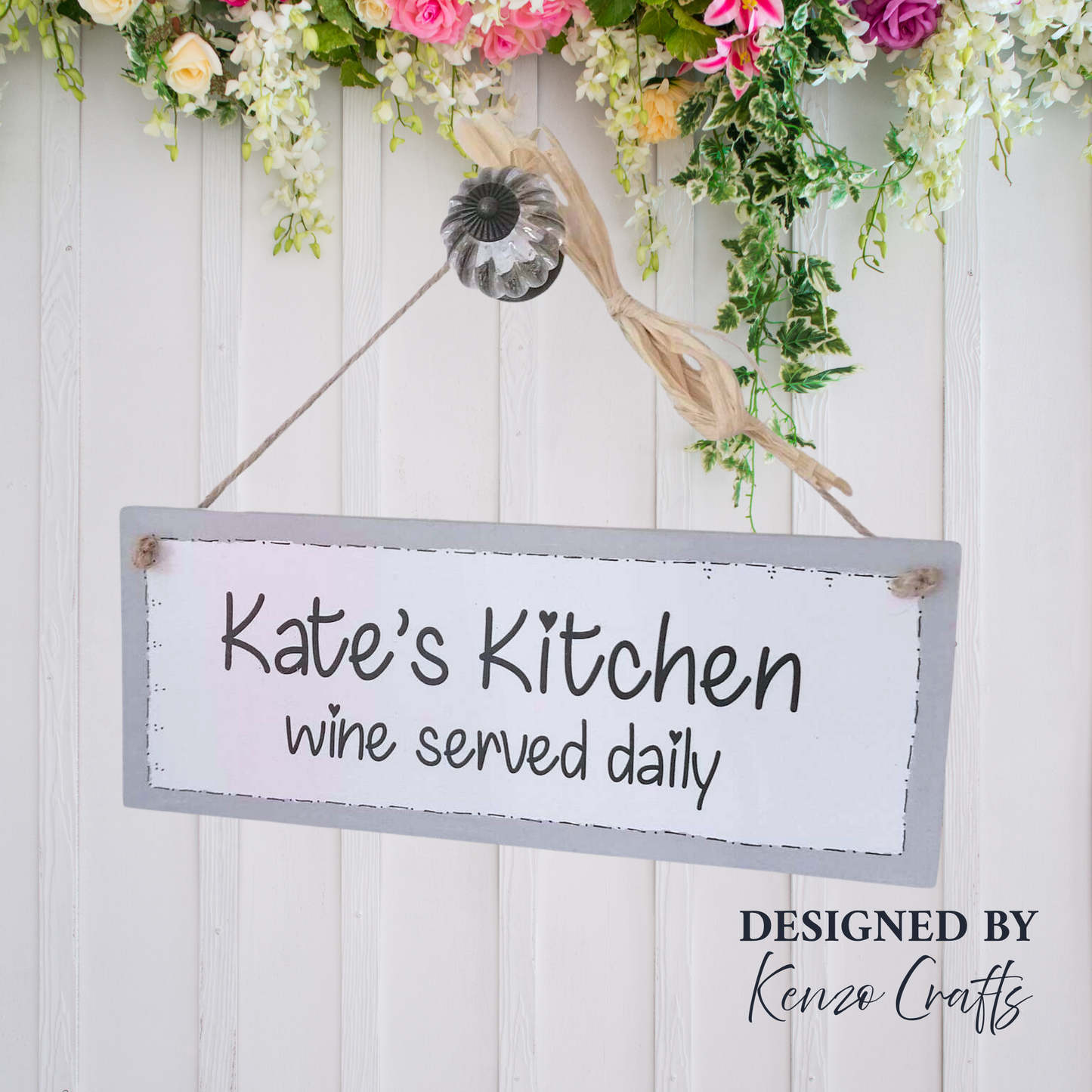 Handcrafted Personalised Kitchen Wooden Plaque