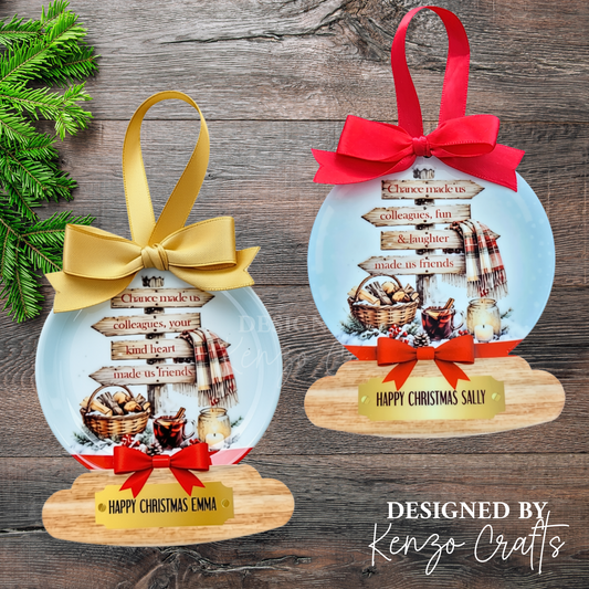 Personalised Work Colleague Christmas Tree Ornament