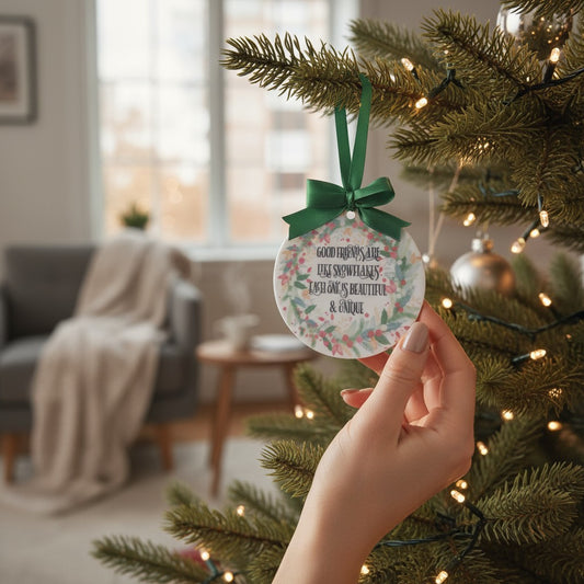 Personalised Friendship Christmas Bauble – Wreath Design Gift
