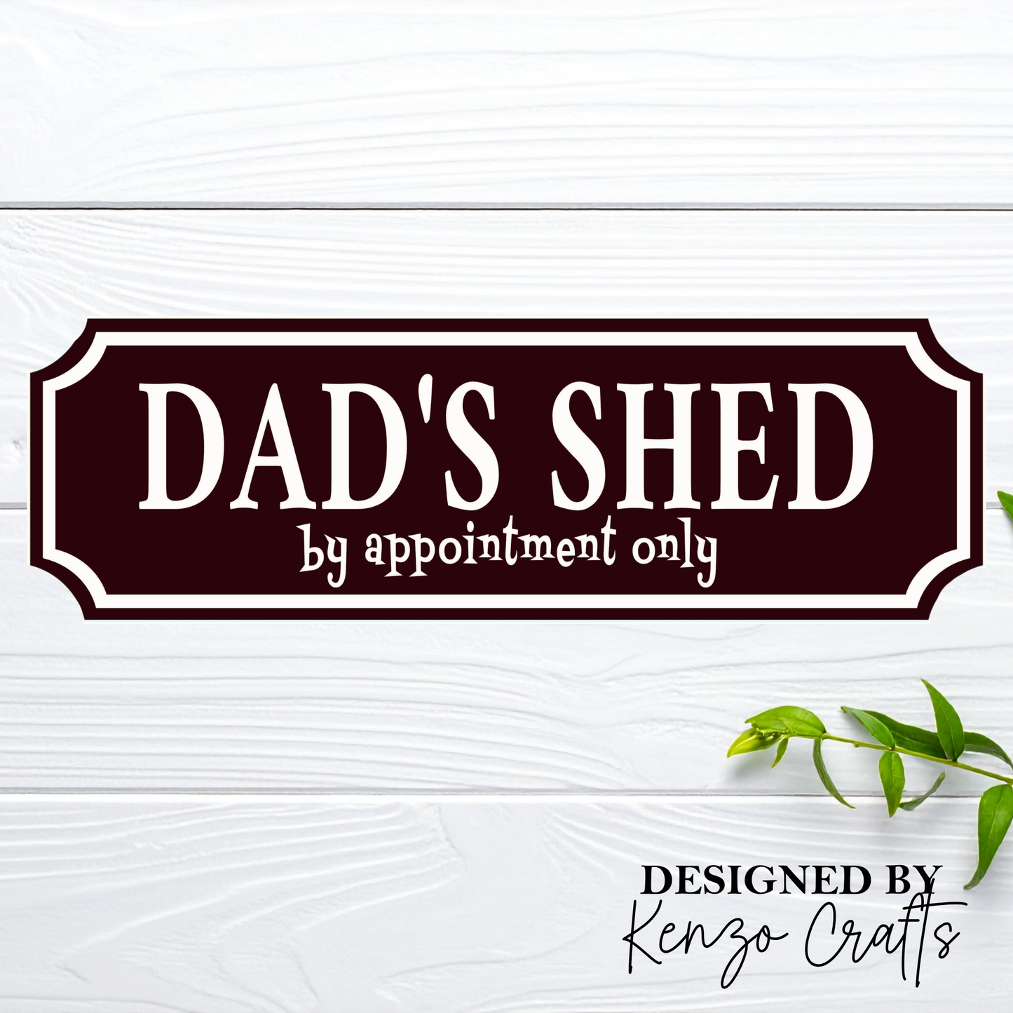 Large Personalised Black Acrylic Dad's Shed Sign