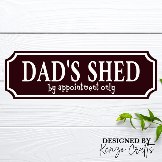 Large Personalised Black Acrylic Dad's Shed Sign
