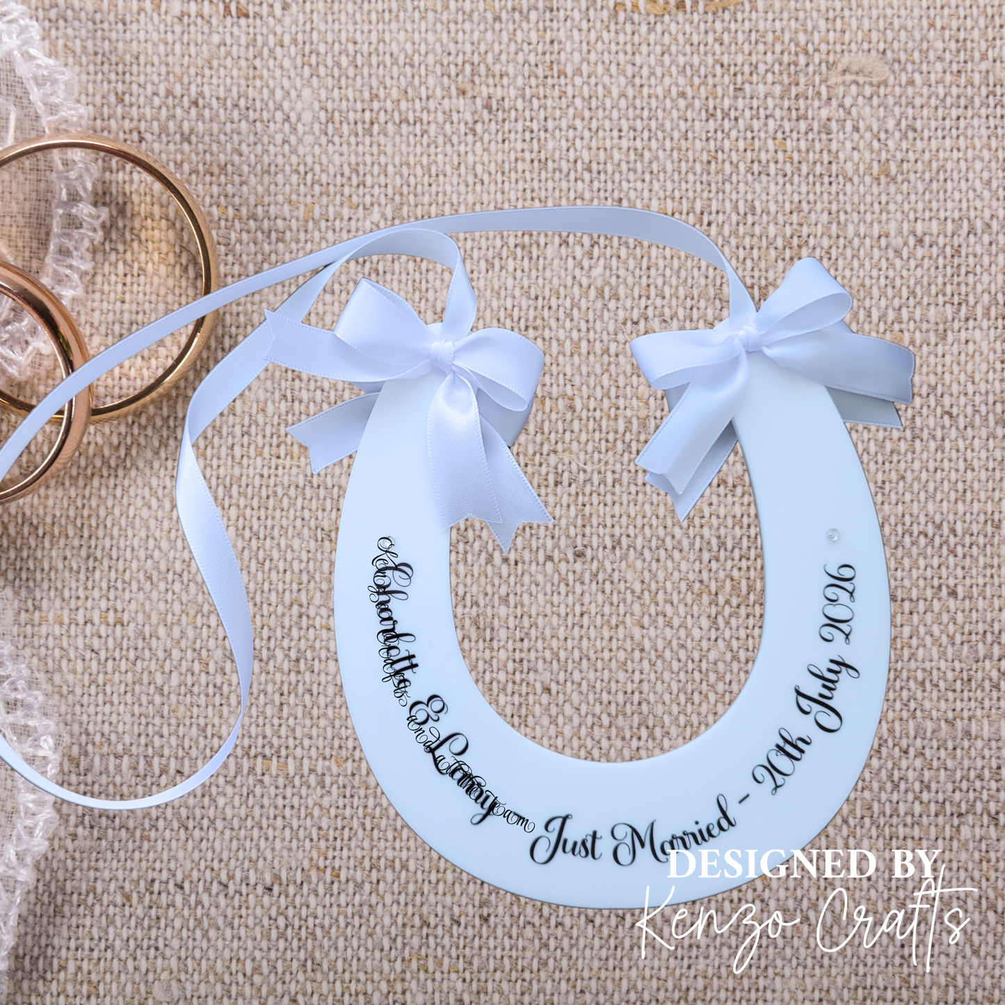 Personalised Wedding Horseshoe Keepsake | Lucky Bride & Groom Gift