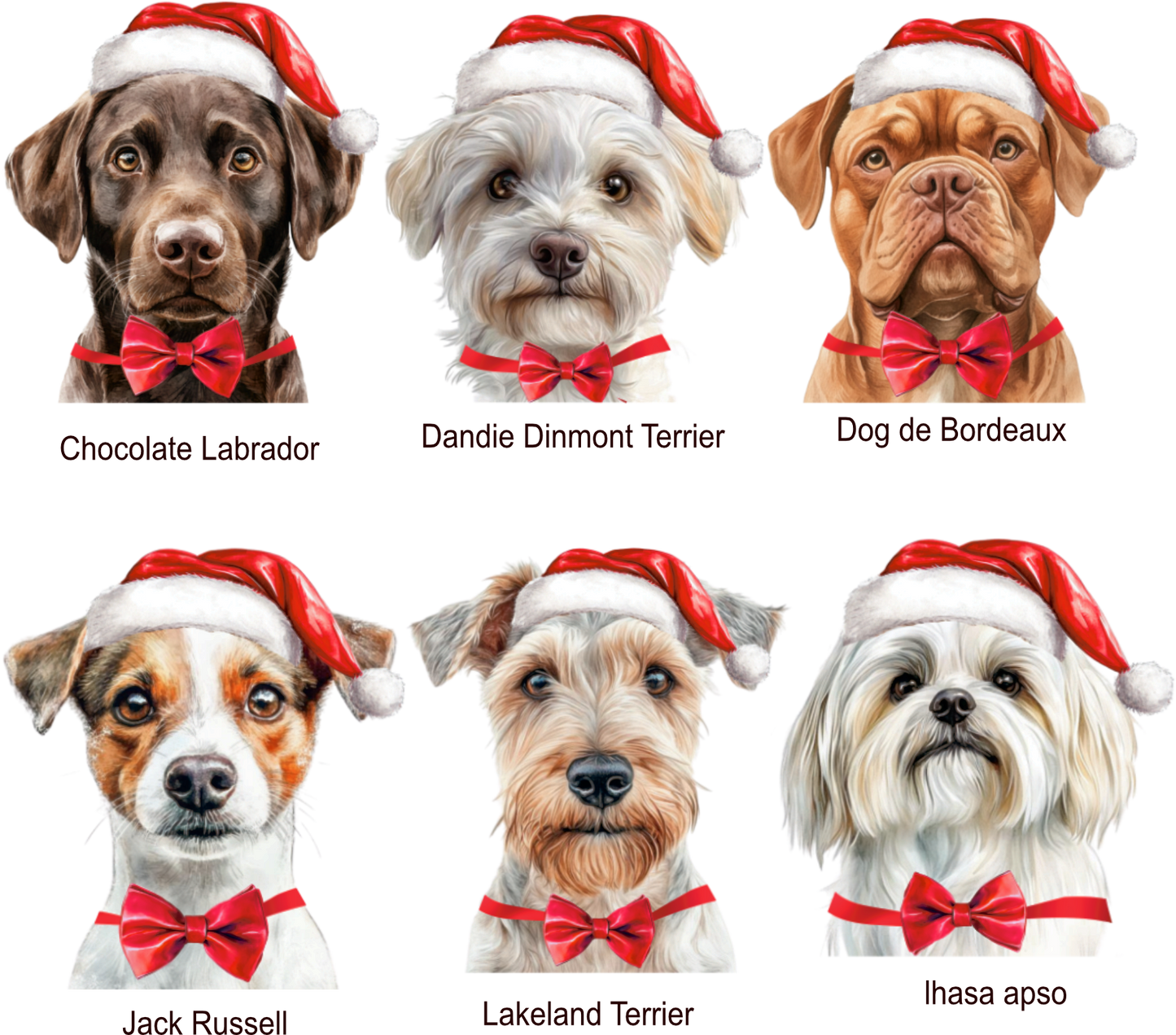 Personalised Dog Breed Santa Please Stop Here Acrylic Window Sign