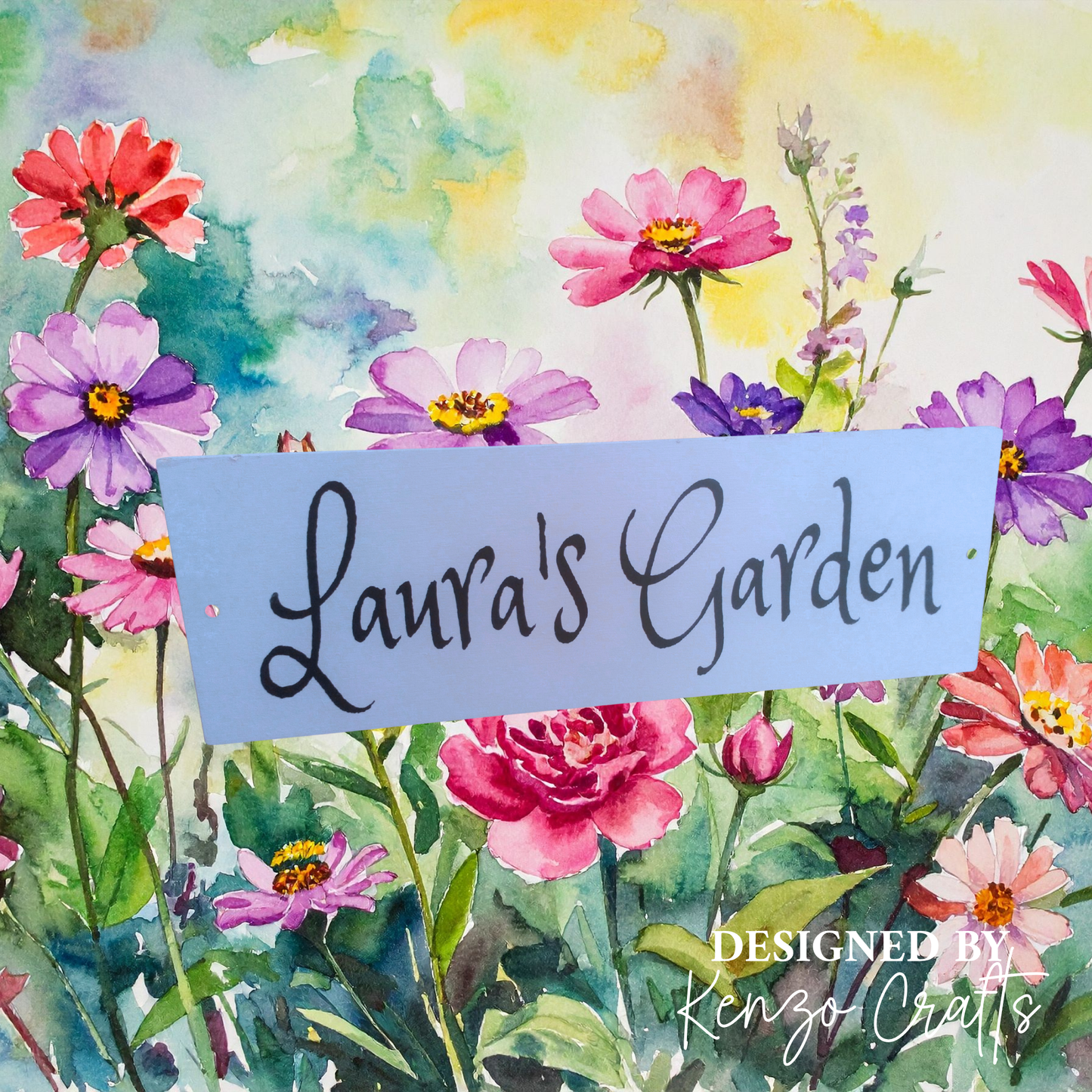 Personalised Wooden Handmade Garden Plaque