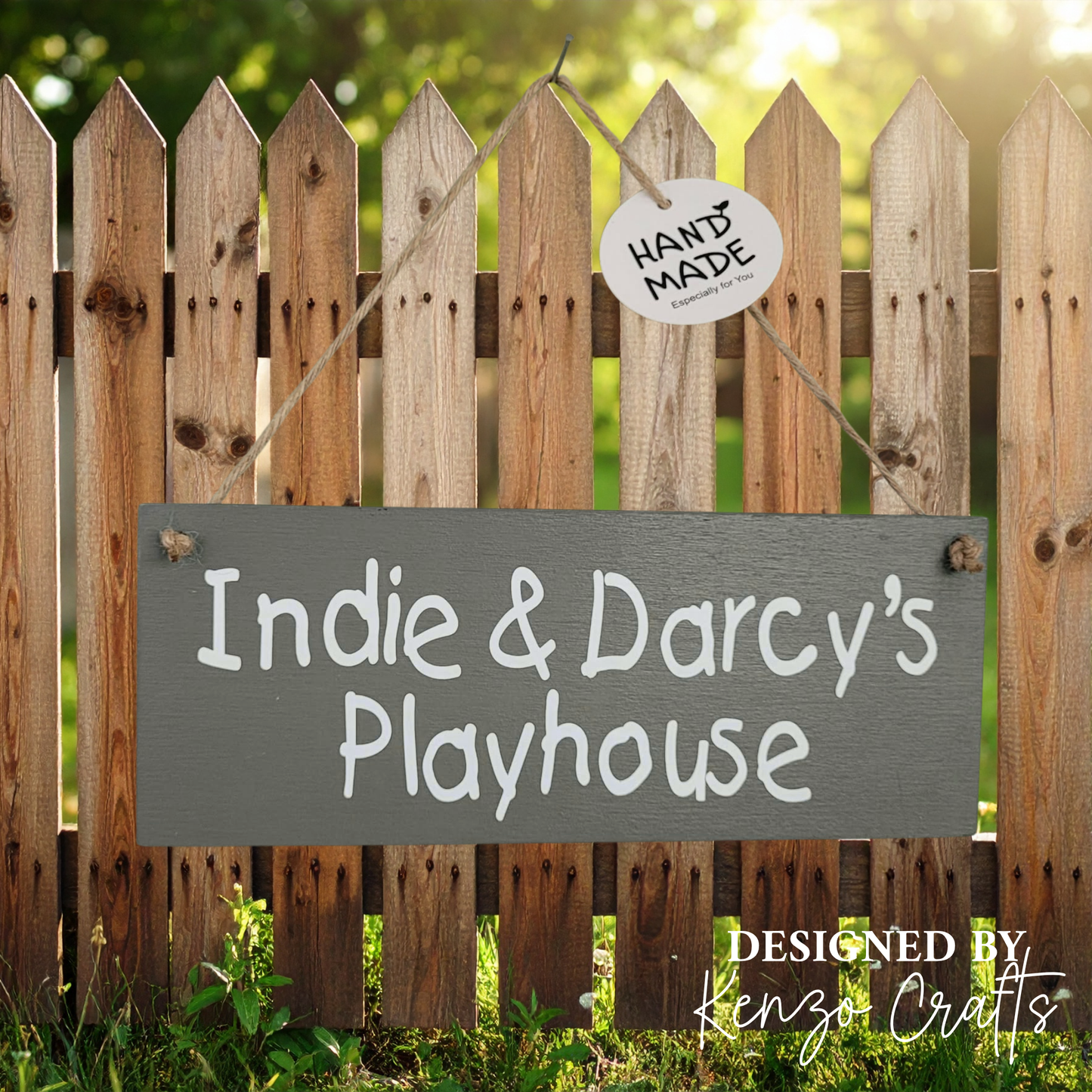 Personalised Children's Wooden Mud Kitchen Sign | Custom Playhouse & Den Plaque