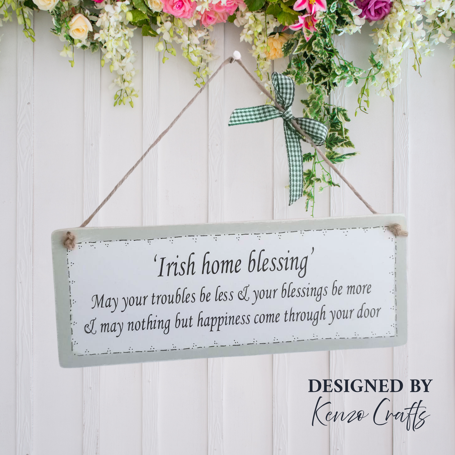Handcrafted Irish Home Blessing Wooden Plaque