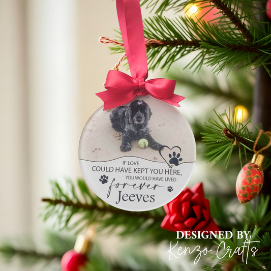 Personalised Pet Memorial Bauble | Christmas Photo Keepsake