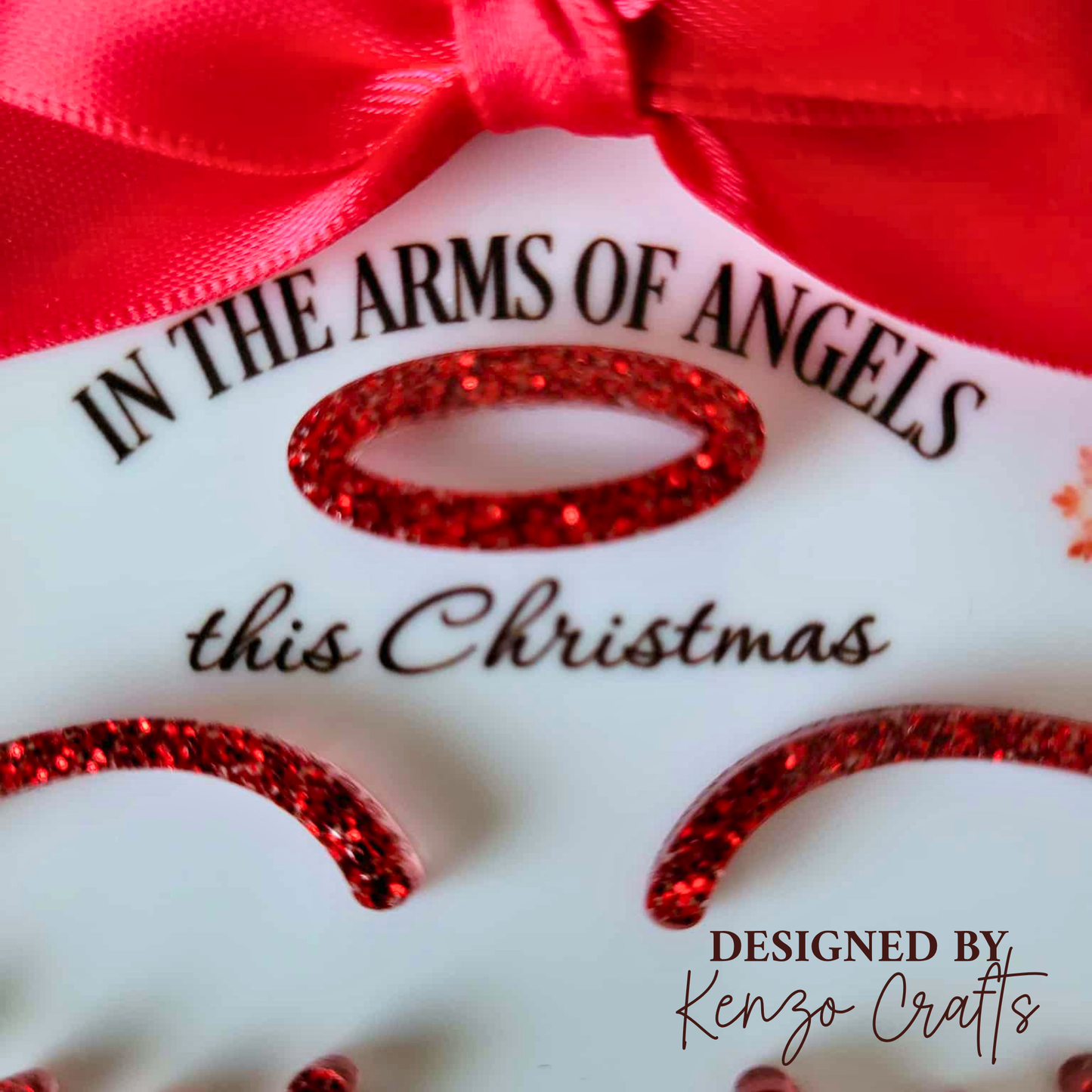 Personalised Memorial Hanging Decoration – Angel Wings Keepsake