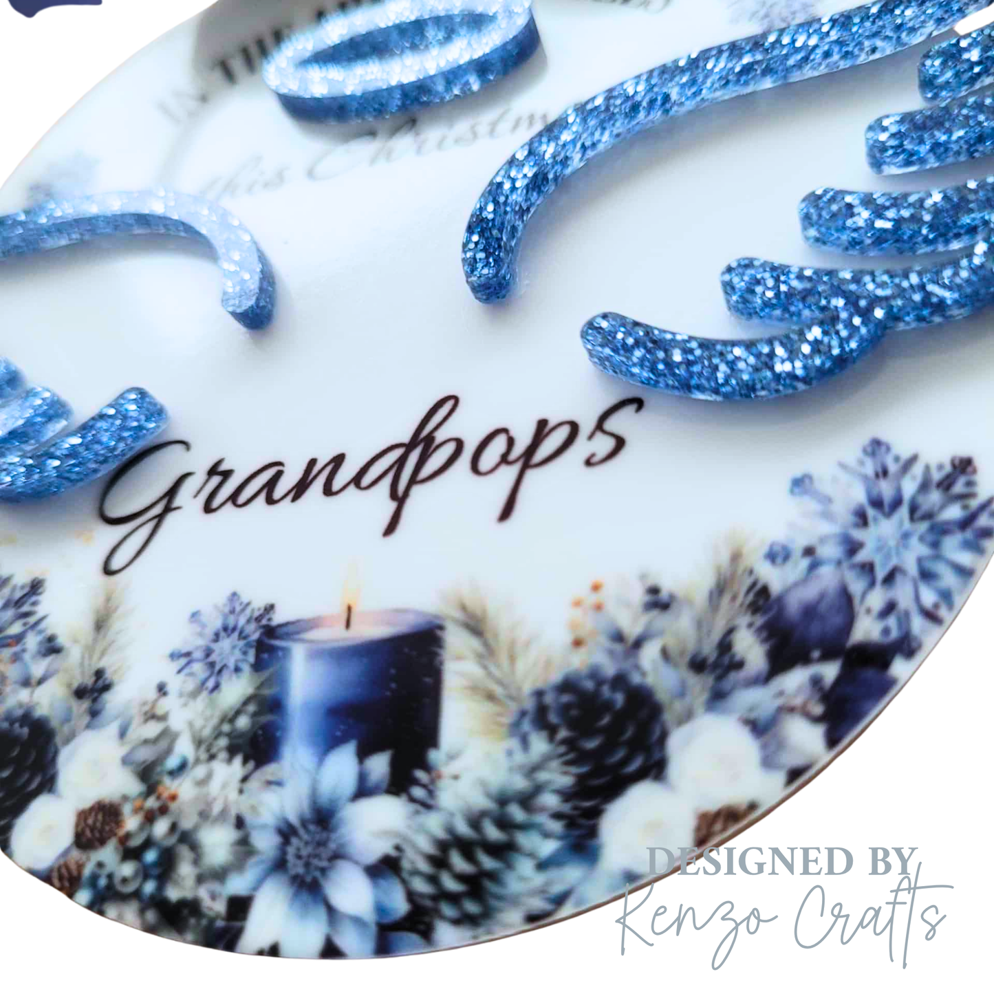 Personalised Memorial Hanging Decoration – Angel Wings Keepsake