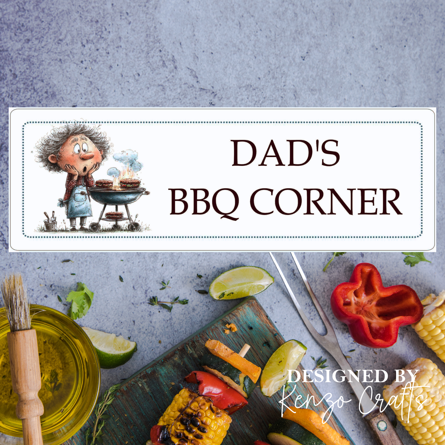 Personalised BBQ Sign – Funny Dad Gift for Shed, Garage & Man Cave