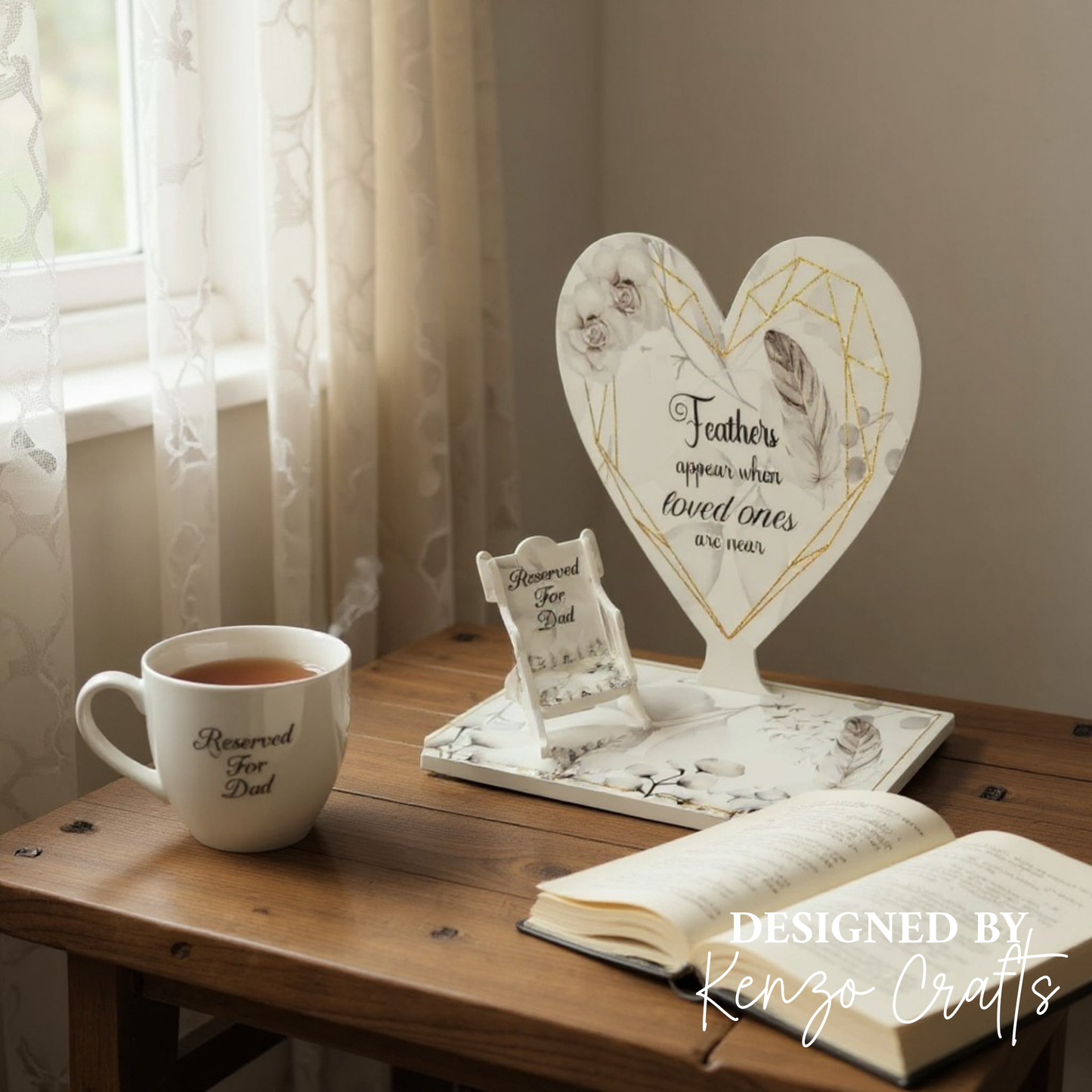 Personalised Memorial Heart Keepsake | Rocking Chair
