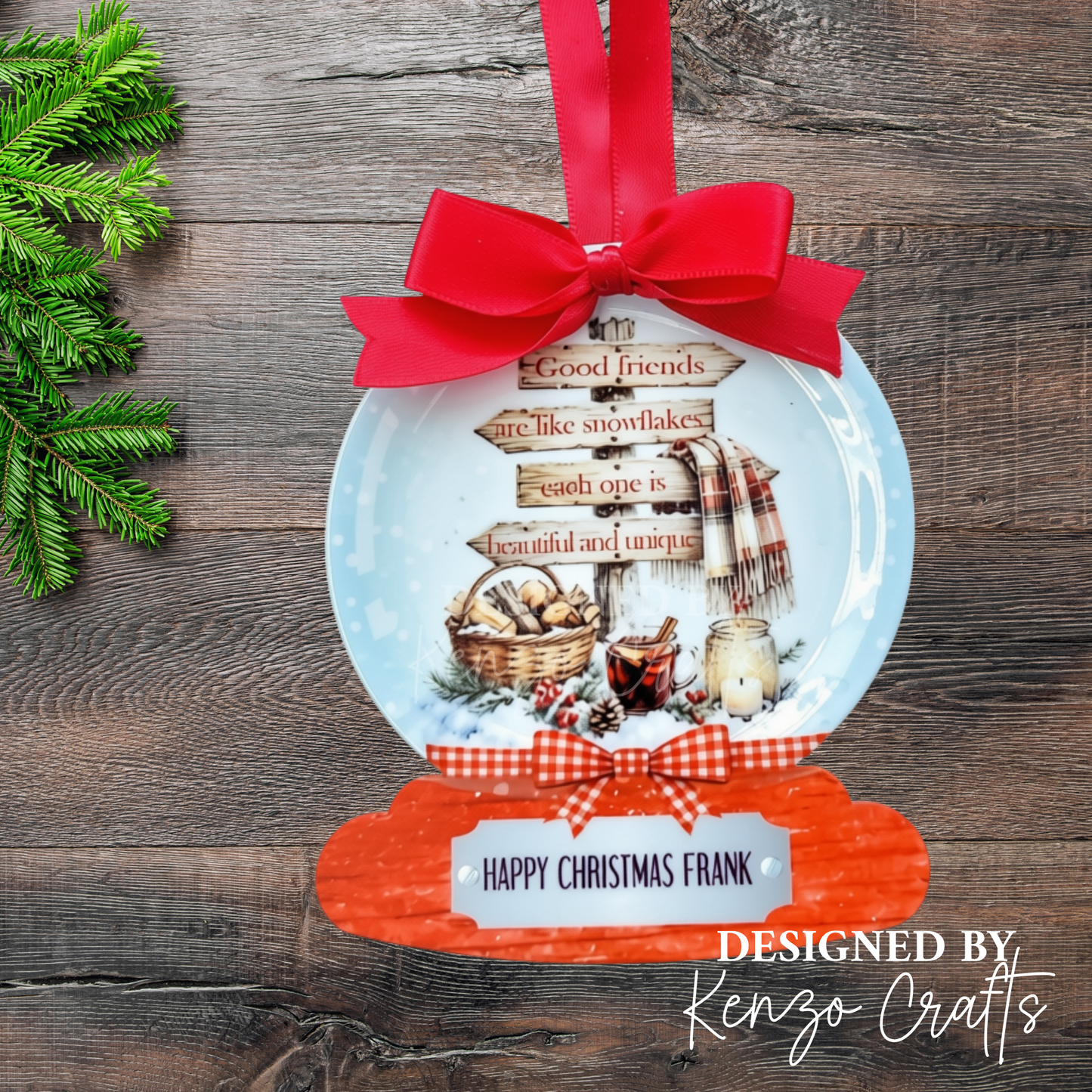 Good Friends Are Like Snowflakes | Personalised Christmas Tree Bauble Ornament