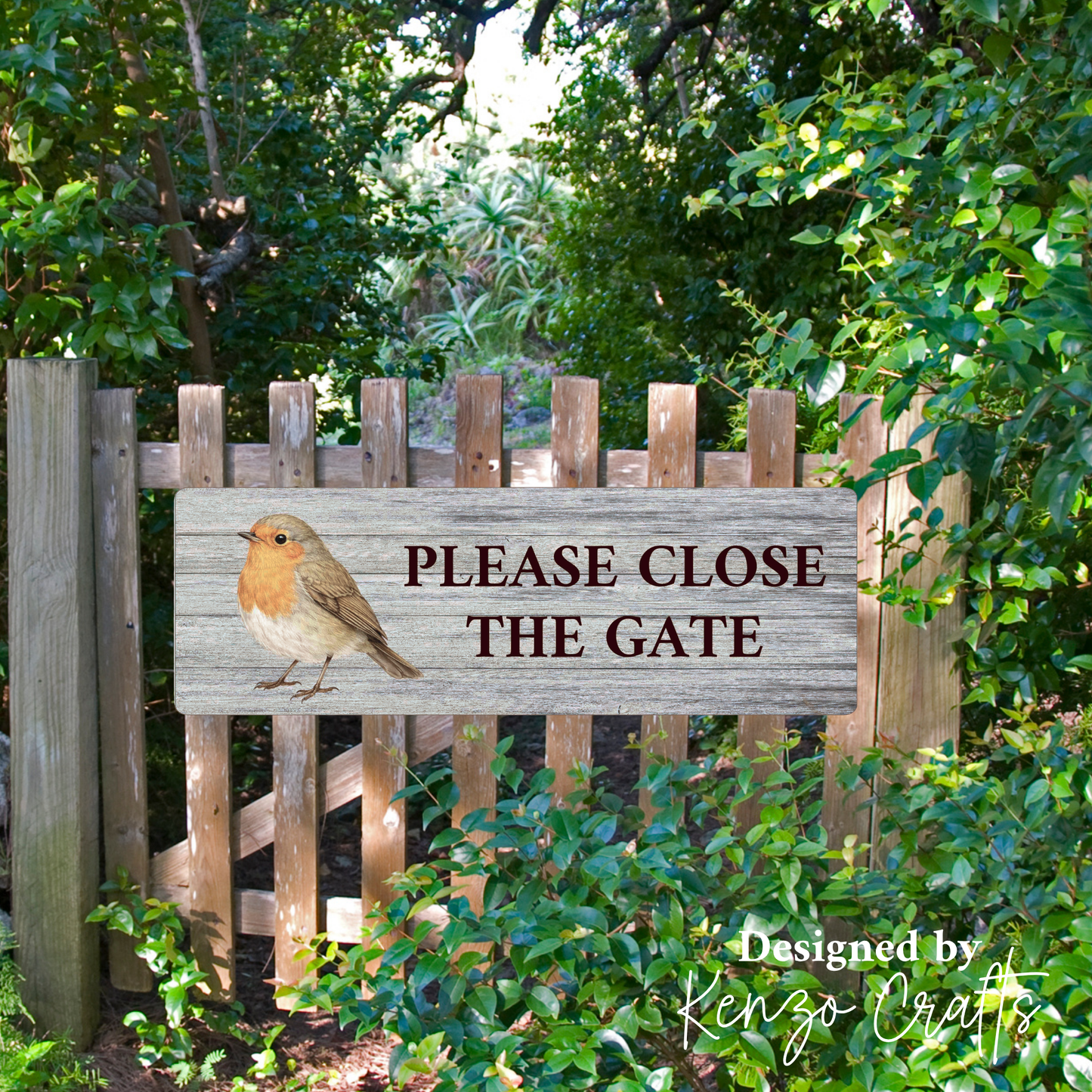 Custom Acrylic 'Please Close The Gate' Sign