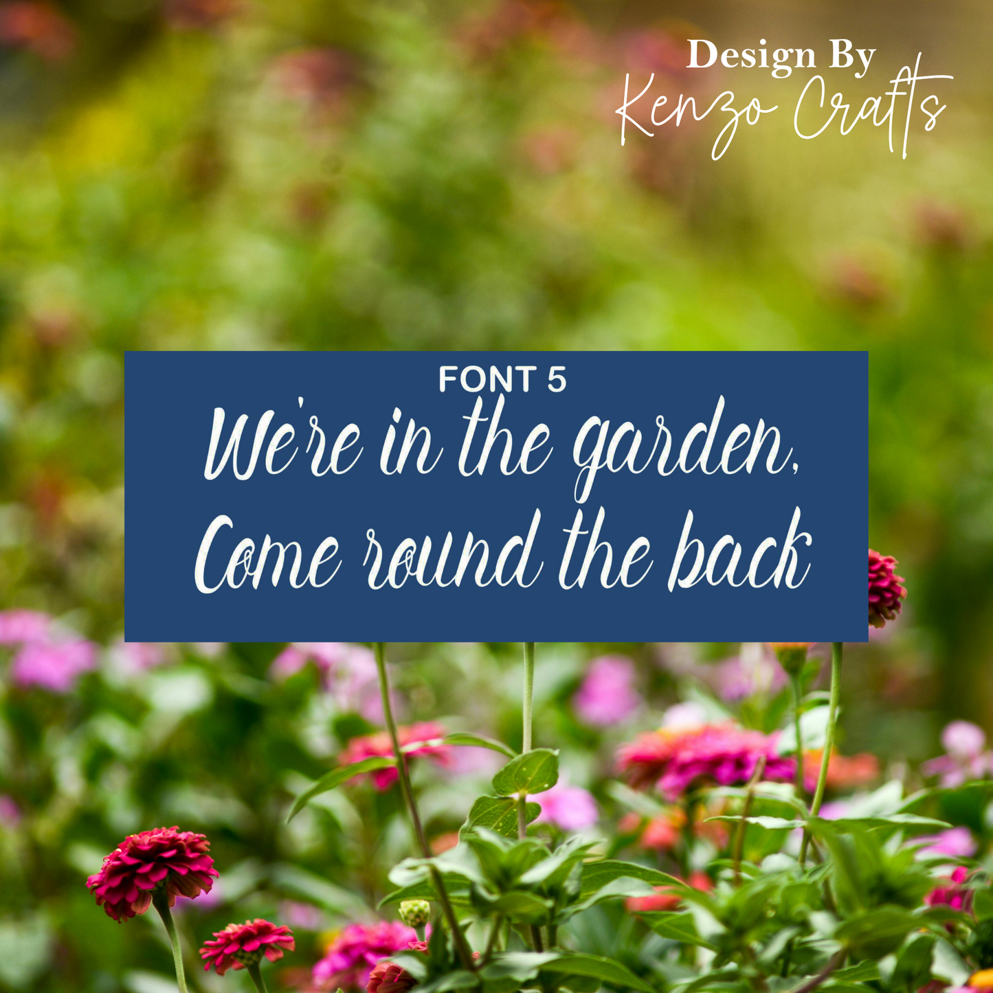 Personalised 'In The Garden' Door Hanger Sign | Handmade Wooden Plaque