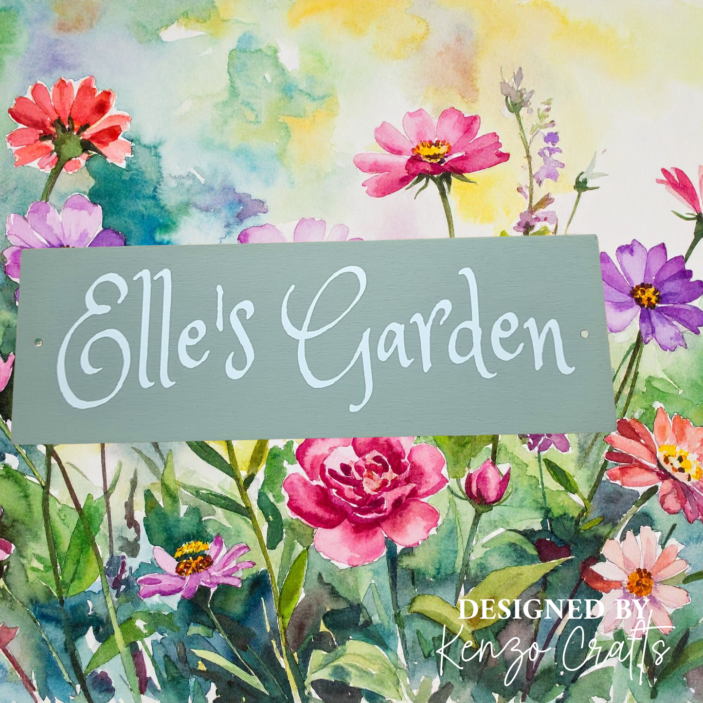 Personalised Wooden Handmade Garden Plaque