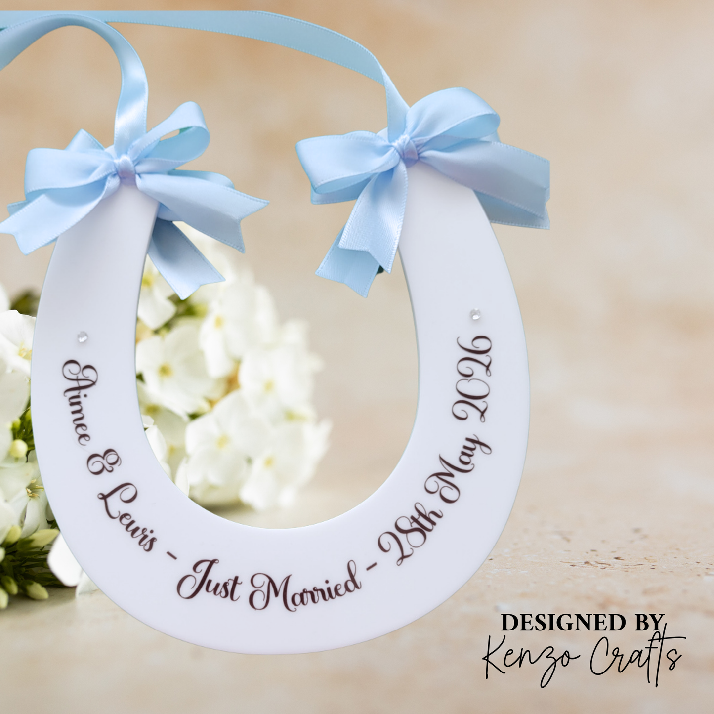 Personalised Wedding Horseshoe Keepsake | Lucky Bride & Groom Gift