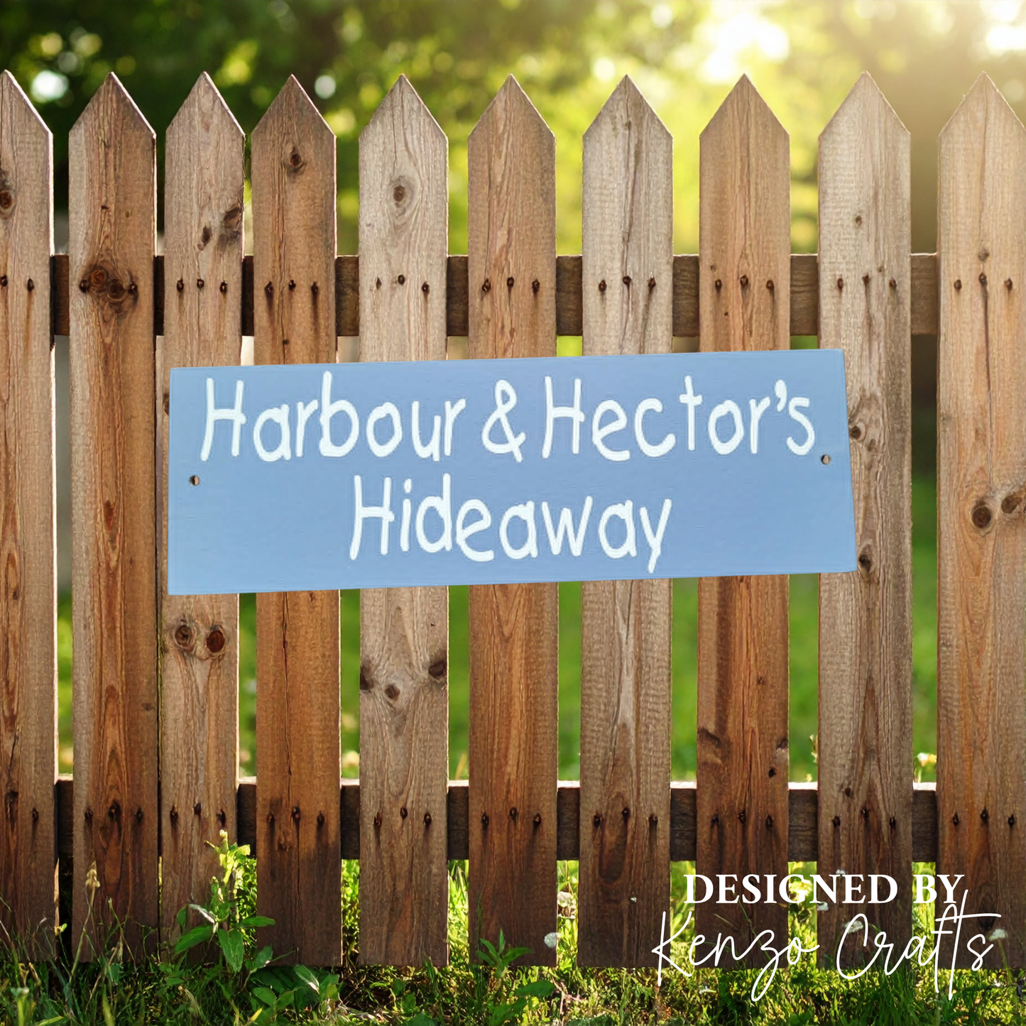 Personalised Children's Wooden Mud Kitchen Sign | Custom Playhouse & Den Plaque
