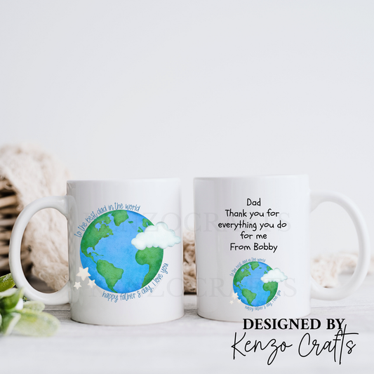 Personalised Best Dad in the World Mug | Father's Day Gift