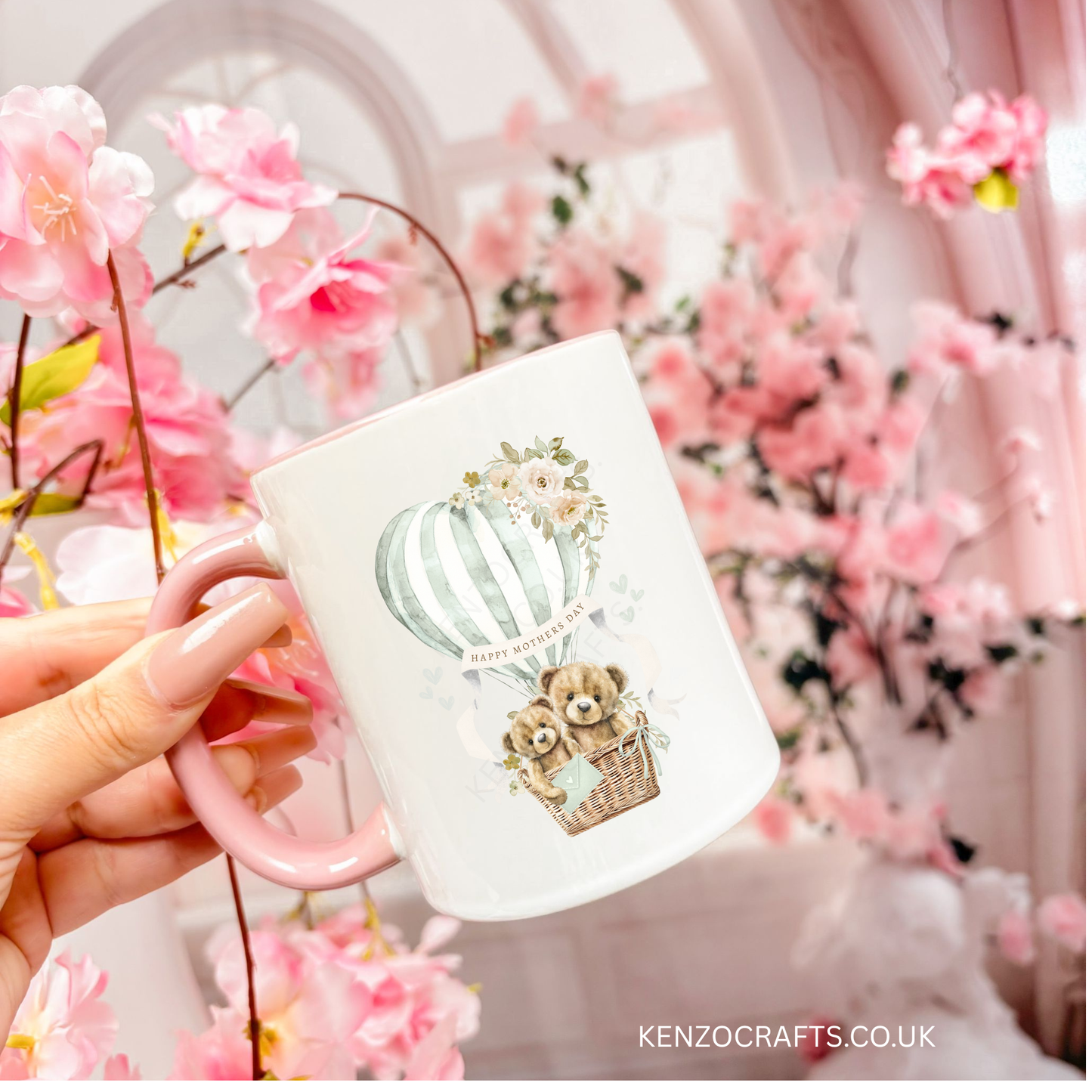 Personalised Mother's Day Mug | Hot Air Balloon Design | Custom Message