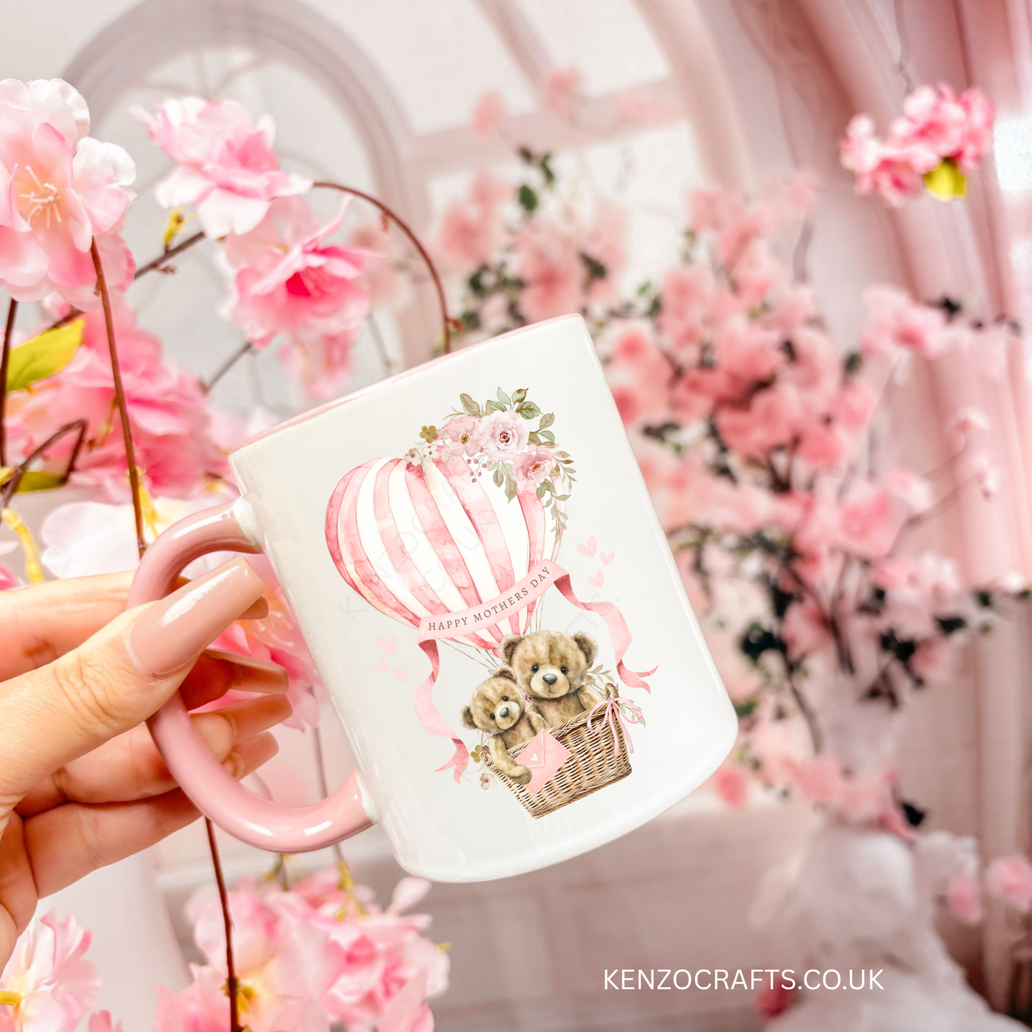 Personalised Mother's Day Mug | Hot Air Balloon Design | Custom Message