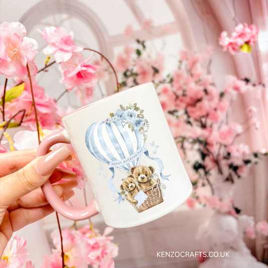 Personalised Mother's Day Mug | Hot Air Balloon Design | Custom Message