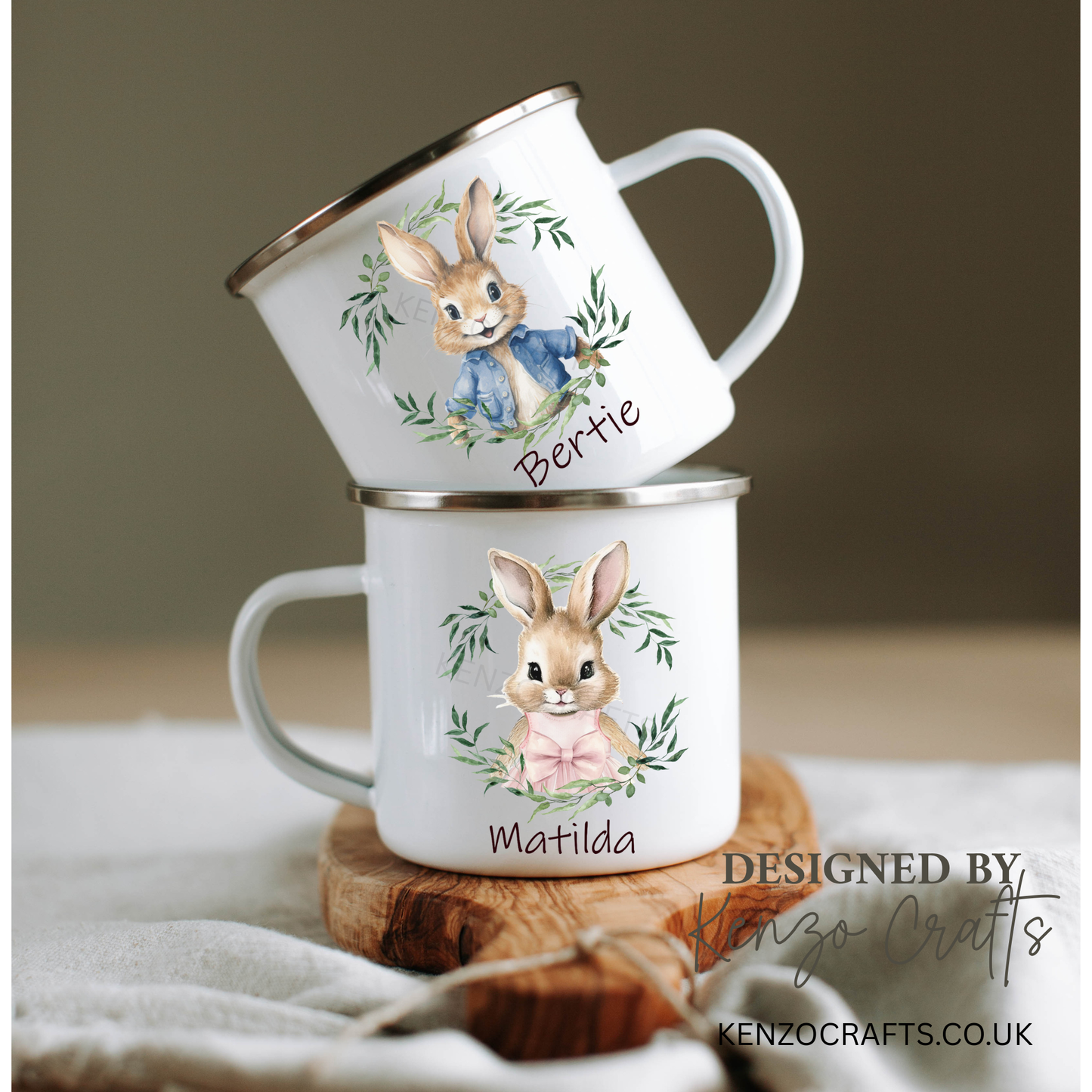 Personalised Enamel Easter Cup for Kids