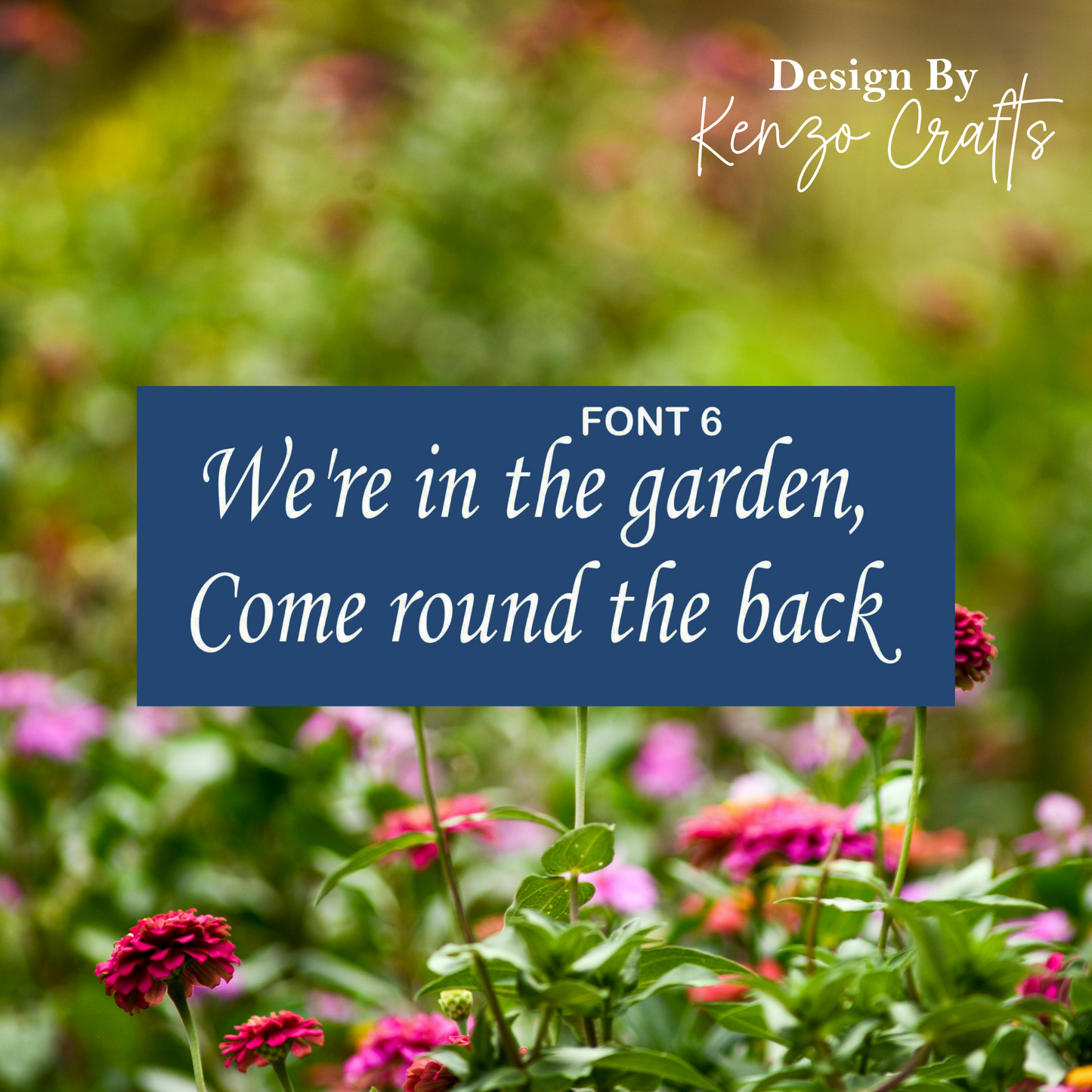 Personalised 'In The Garden' Door Hanger Sign | Handmade Wooden Plaque