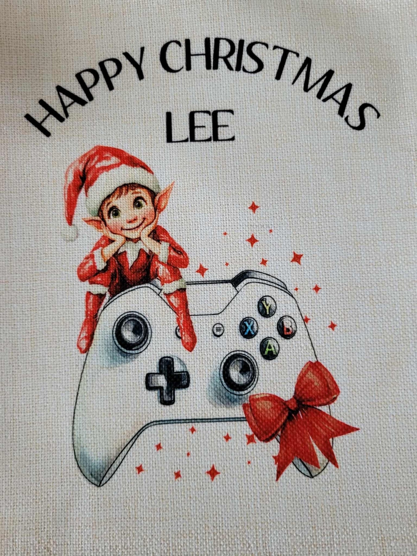 Personalised Gamer Christmas Drawstring Bag | Gift for Gamers