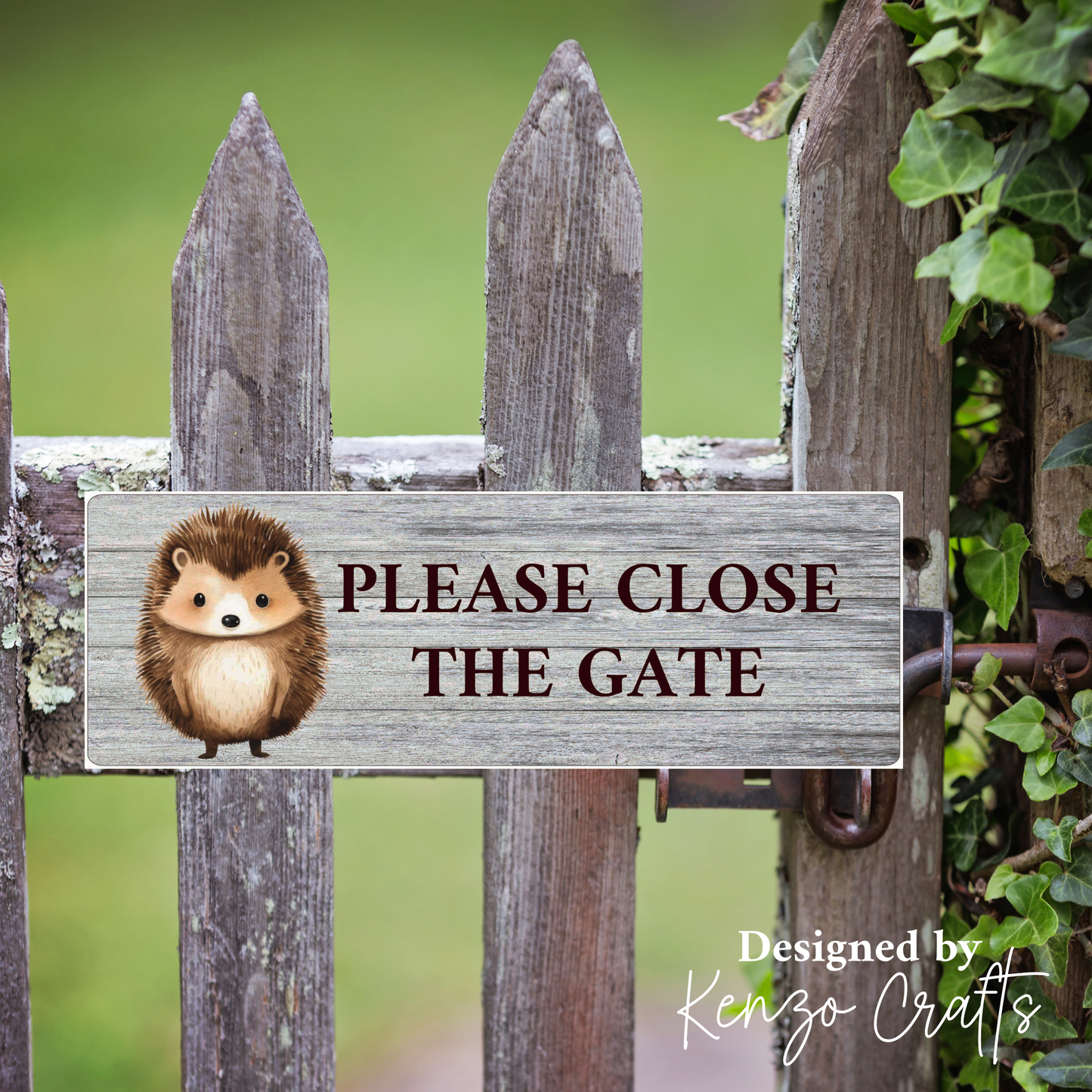 Custom Acrylic 'Please Close The Gate' Sign