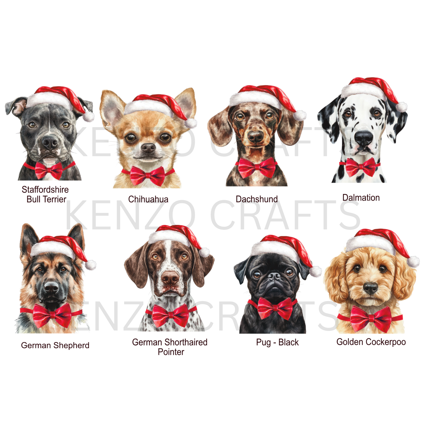 Personalised Dog Breed Acrylic Christmas Tree Bauble | 50+ Breeds | Custom Message