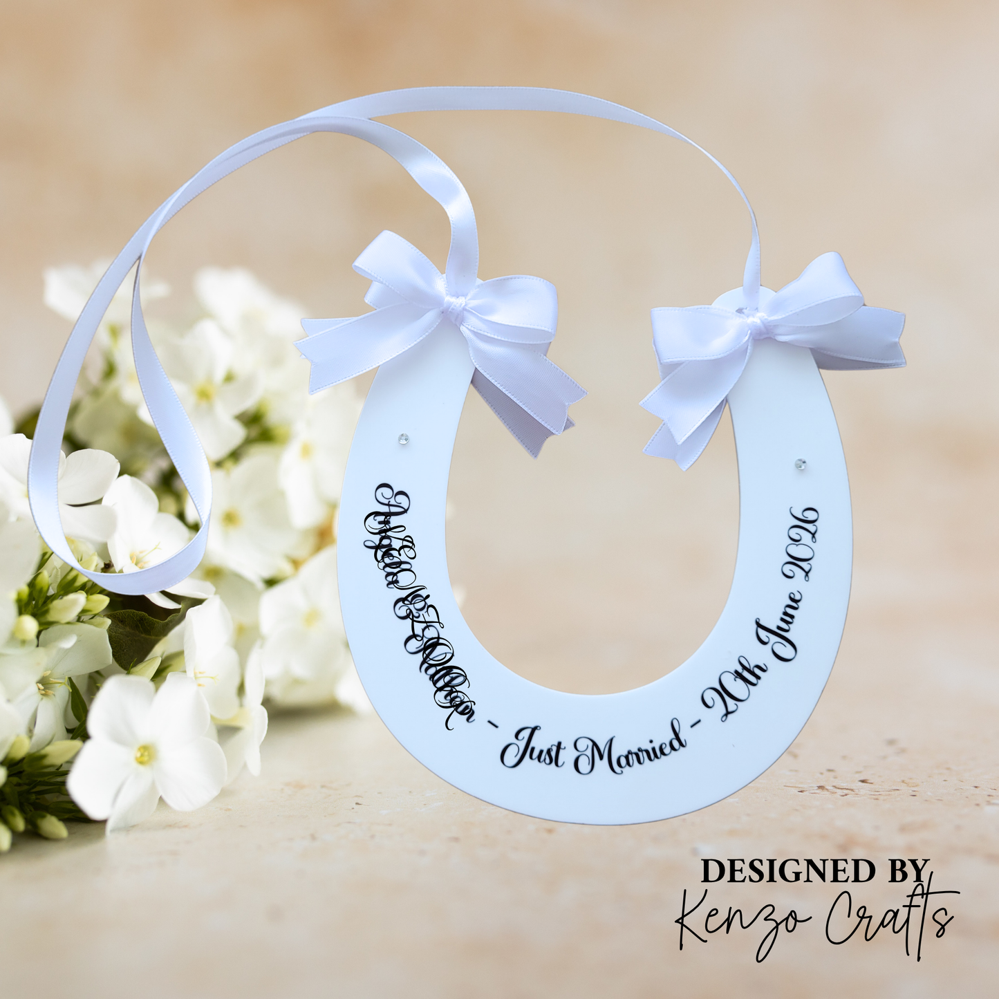 Personalised Wedding Horseshoe Keepsake | Lucky Bride & Groom Gift