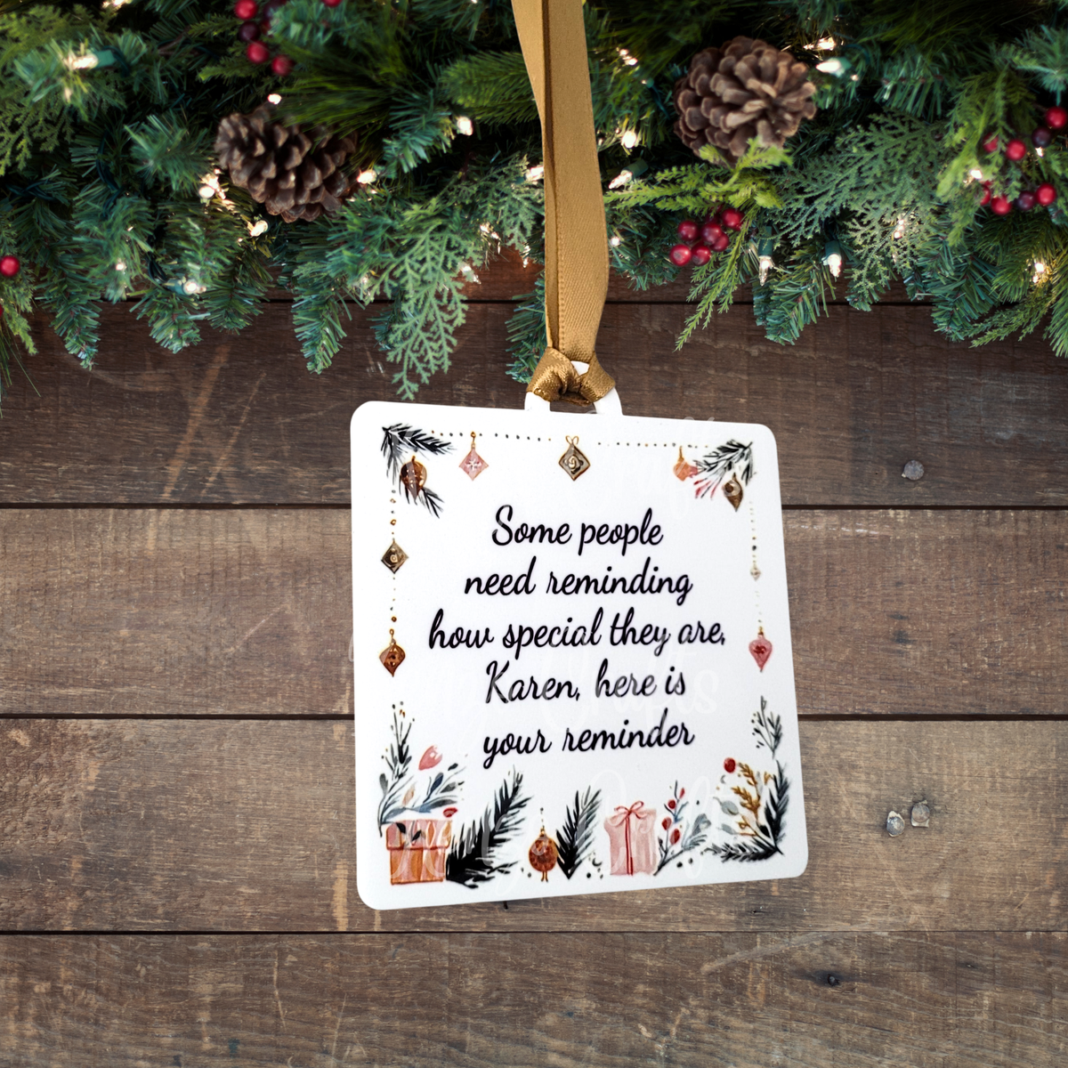 How Special You Are Reminder Personalised Festive Ornament