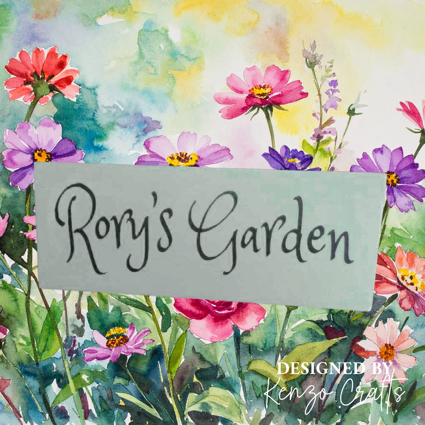 Personalised Wooden Garden Name Plaque | Handmade Outdoor Sign