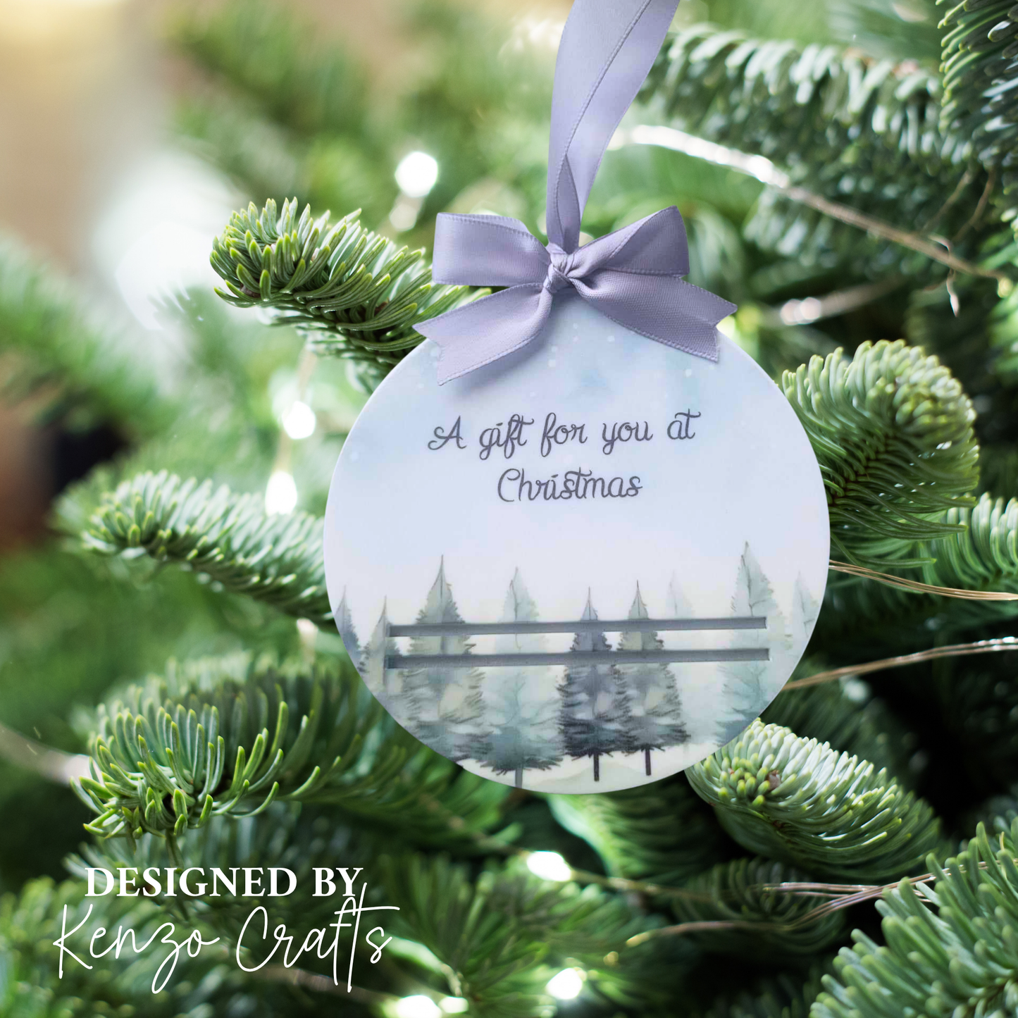 Personalised Christmas Money Bauble – Tree Design